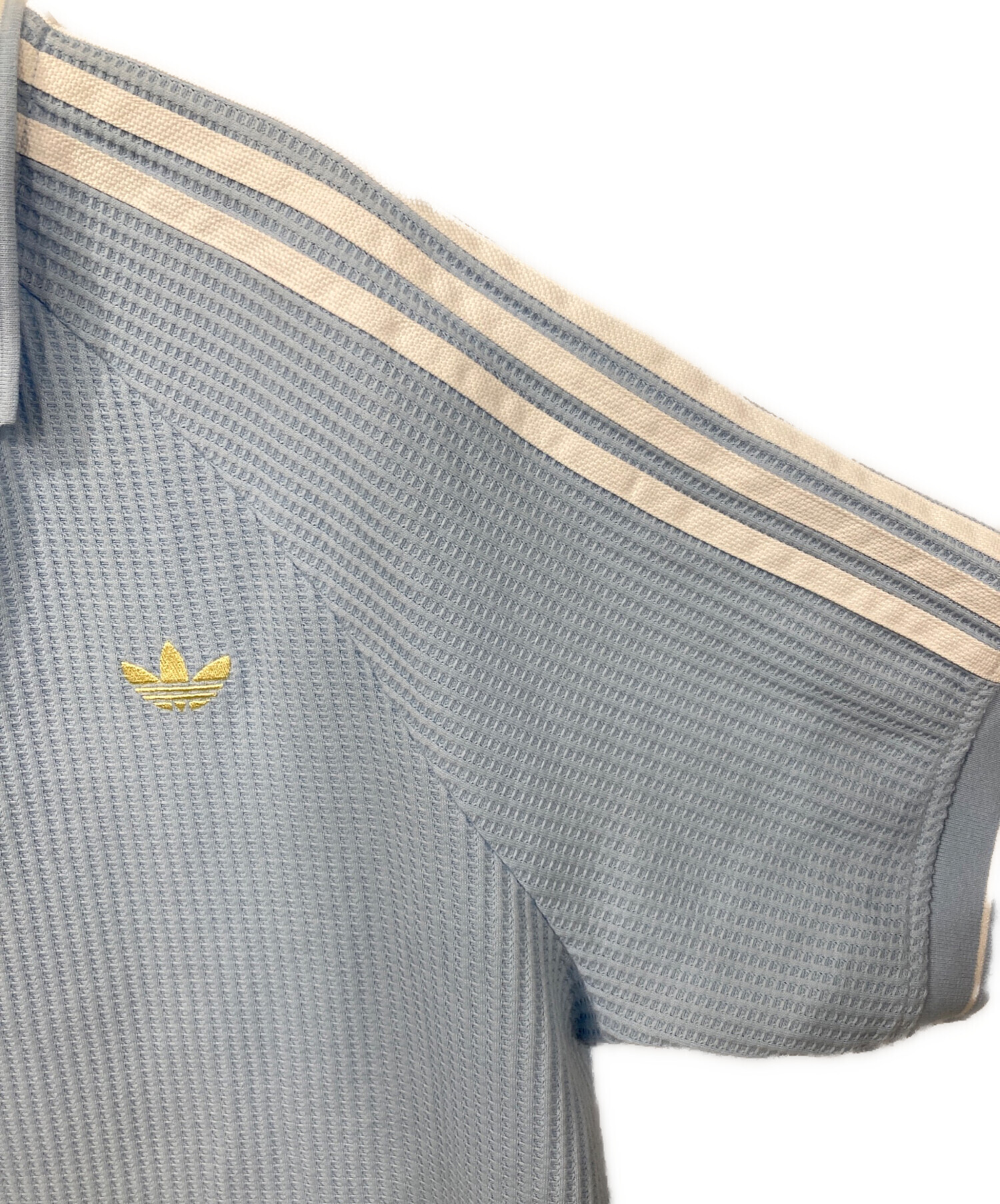 【新品・稀少サイズ5XL】 ワッフルニットポロシャツ 中古・古着通販】adidas (アディダス) ワッフル ニット ポロシャツ