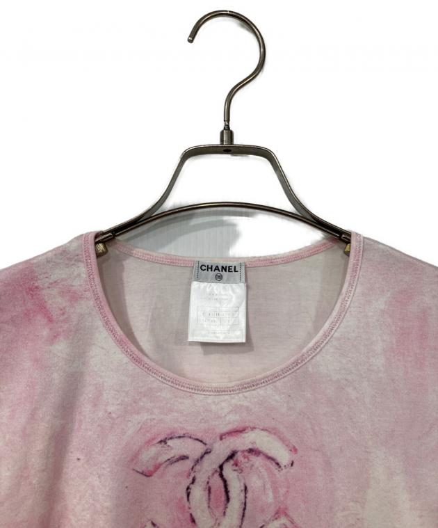 中古・古着通販】CHANEL (シャネル) フロントココマークTシャツ ピンク