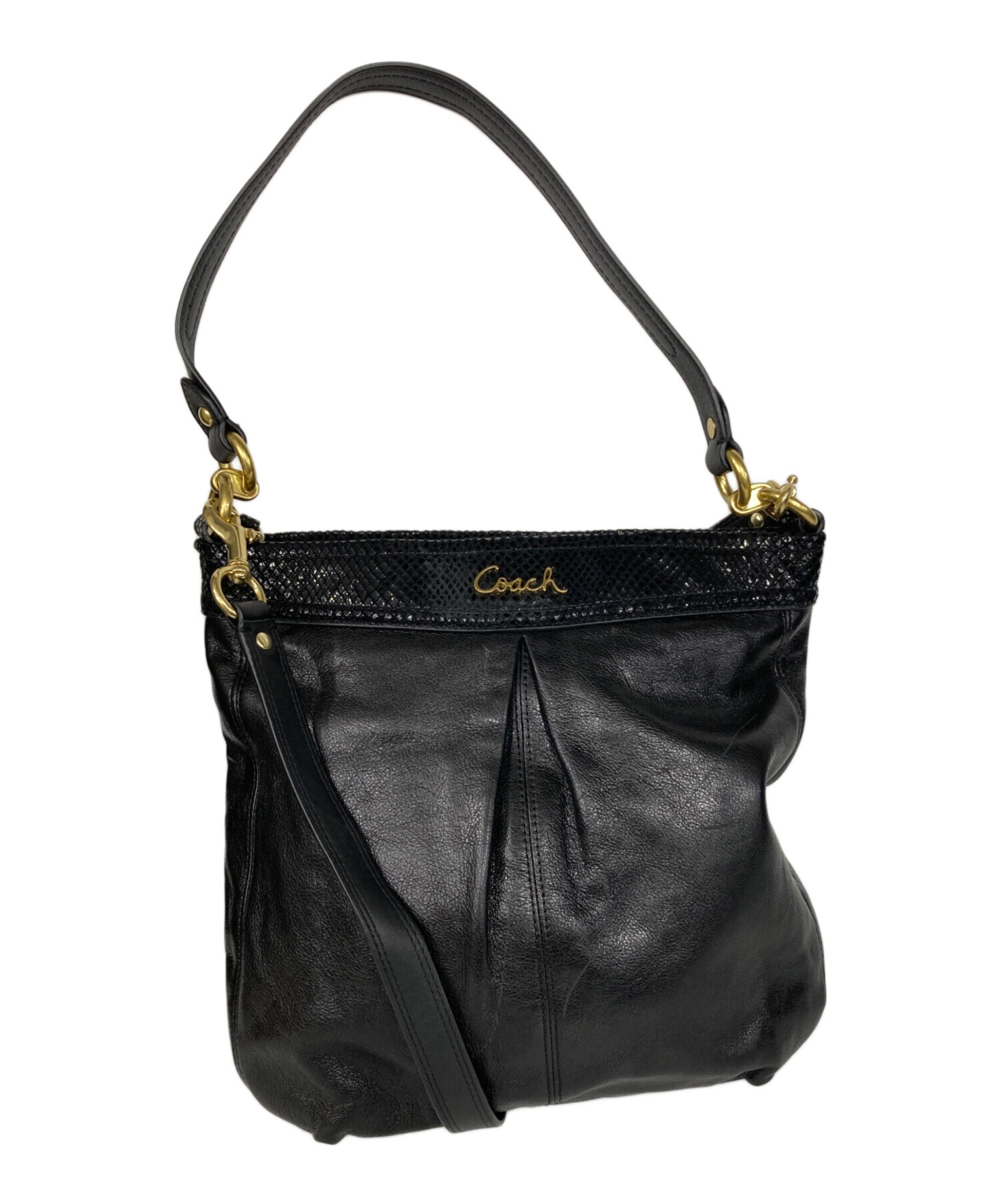 中古・古着通販】COACH (コーチ) ショルダーバッグ ブラック｜ブランド