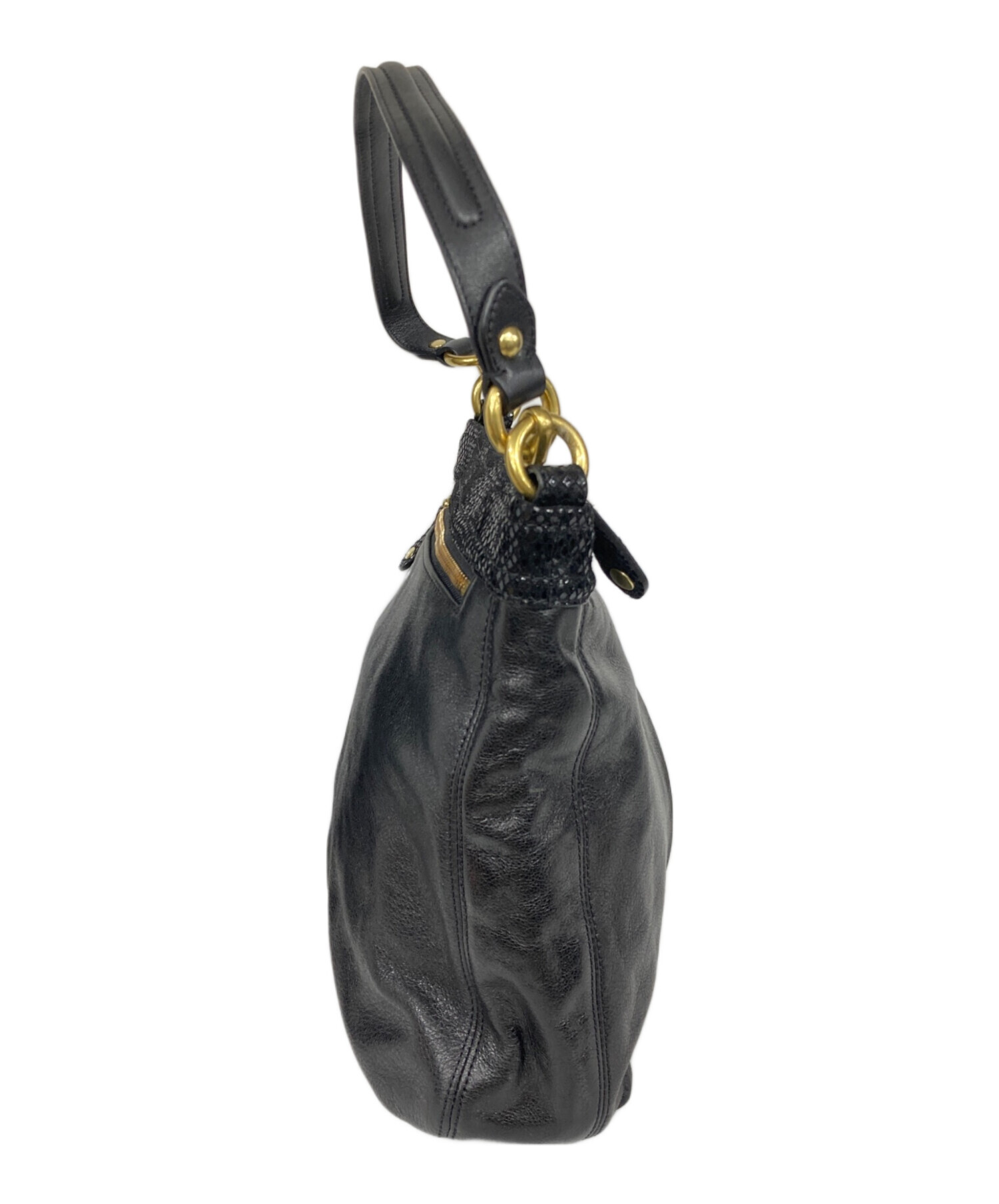 【美品】coachショルダーバック 中古・古着通販】COACH (コーチ) ショルダーバッグ ブラック｜ブランド