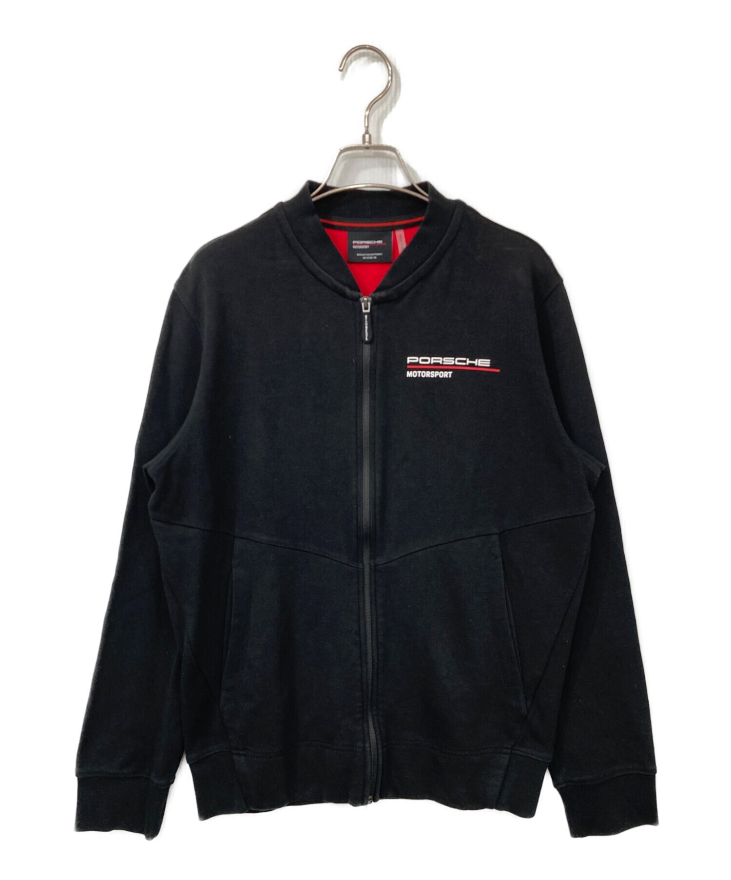 中古・古着通販】PORSCHE (ポルシェ) リブカラージャケット ブラック 