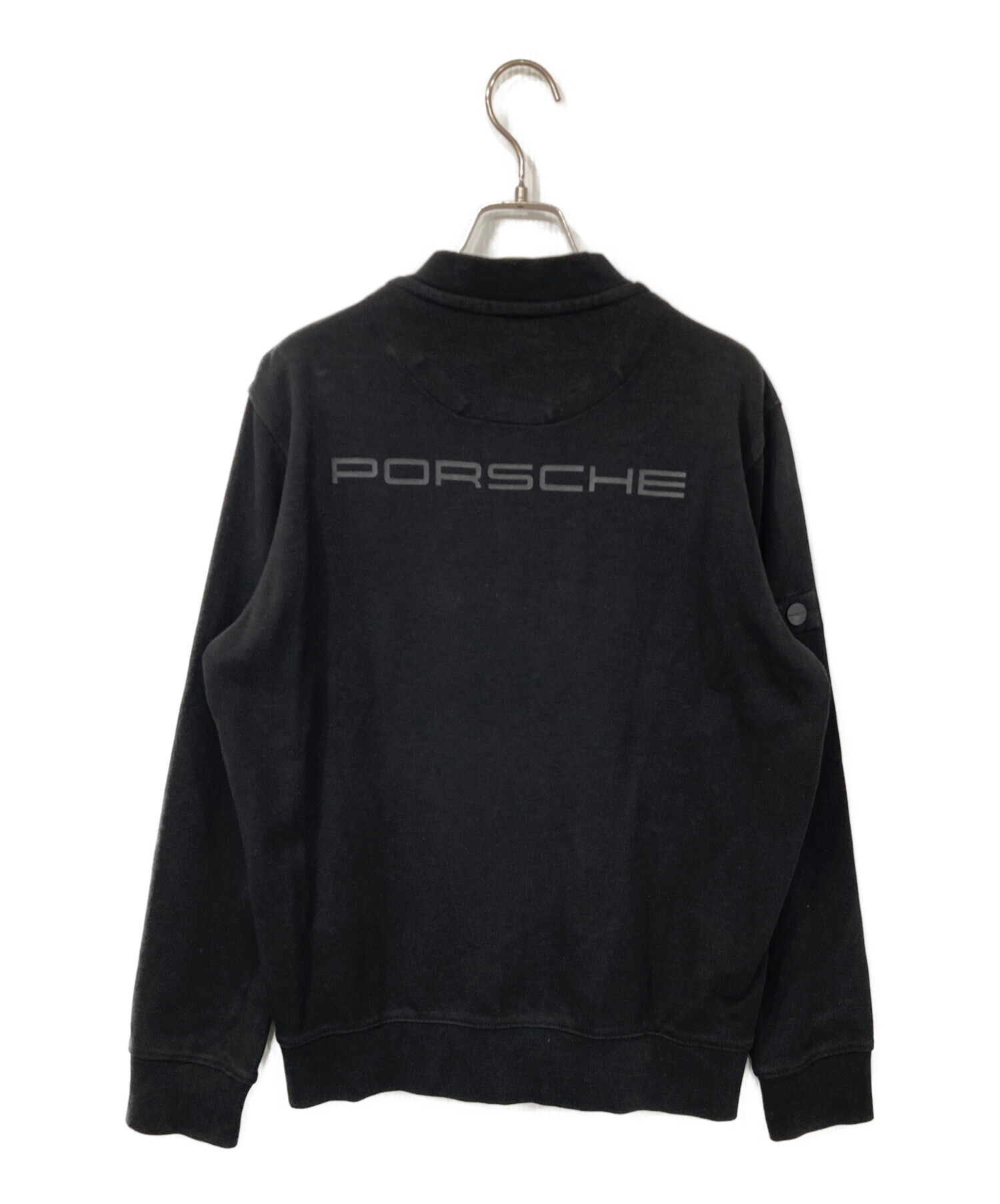 中古・古着通販】PORSCHE (ポルシェ) リブカラージャケット ブラック 