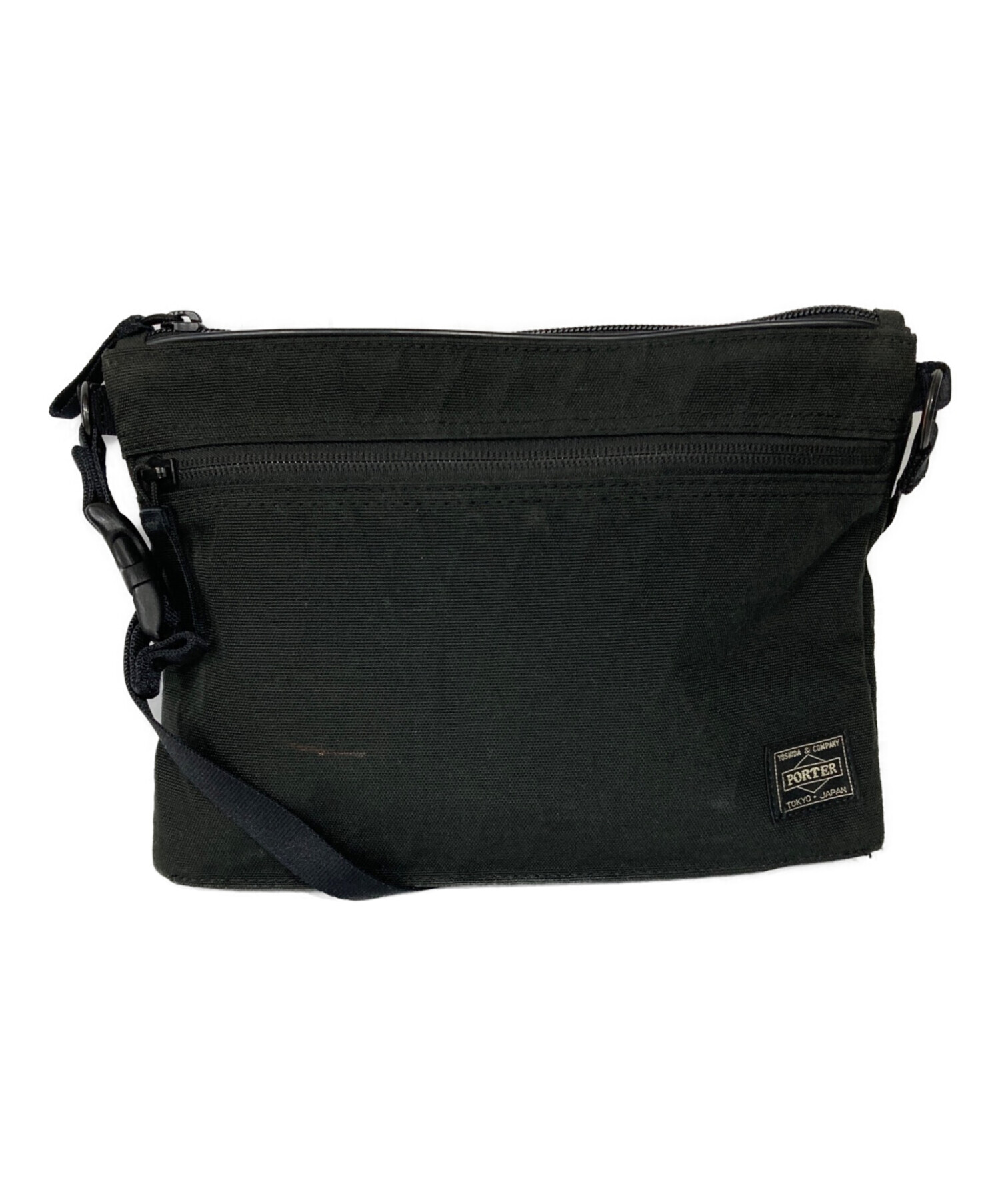 中古・古着通販】PORTER (ポーター) ハイブリッドサコッシュ ブラック 