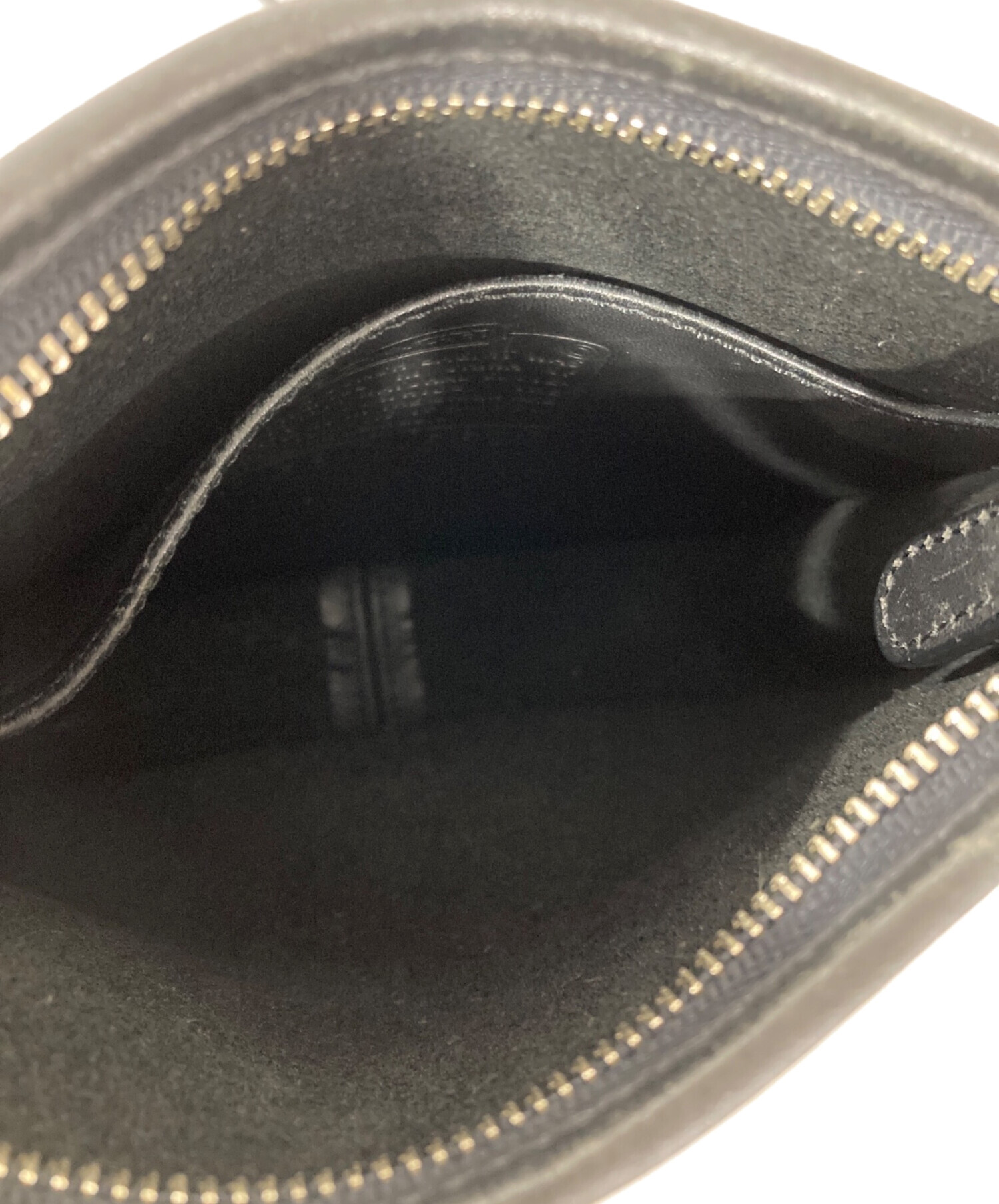 中古・古着通販】COACH (コーチ) レザーショルダーバッグ ブラック 
