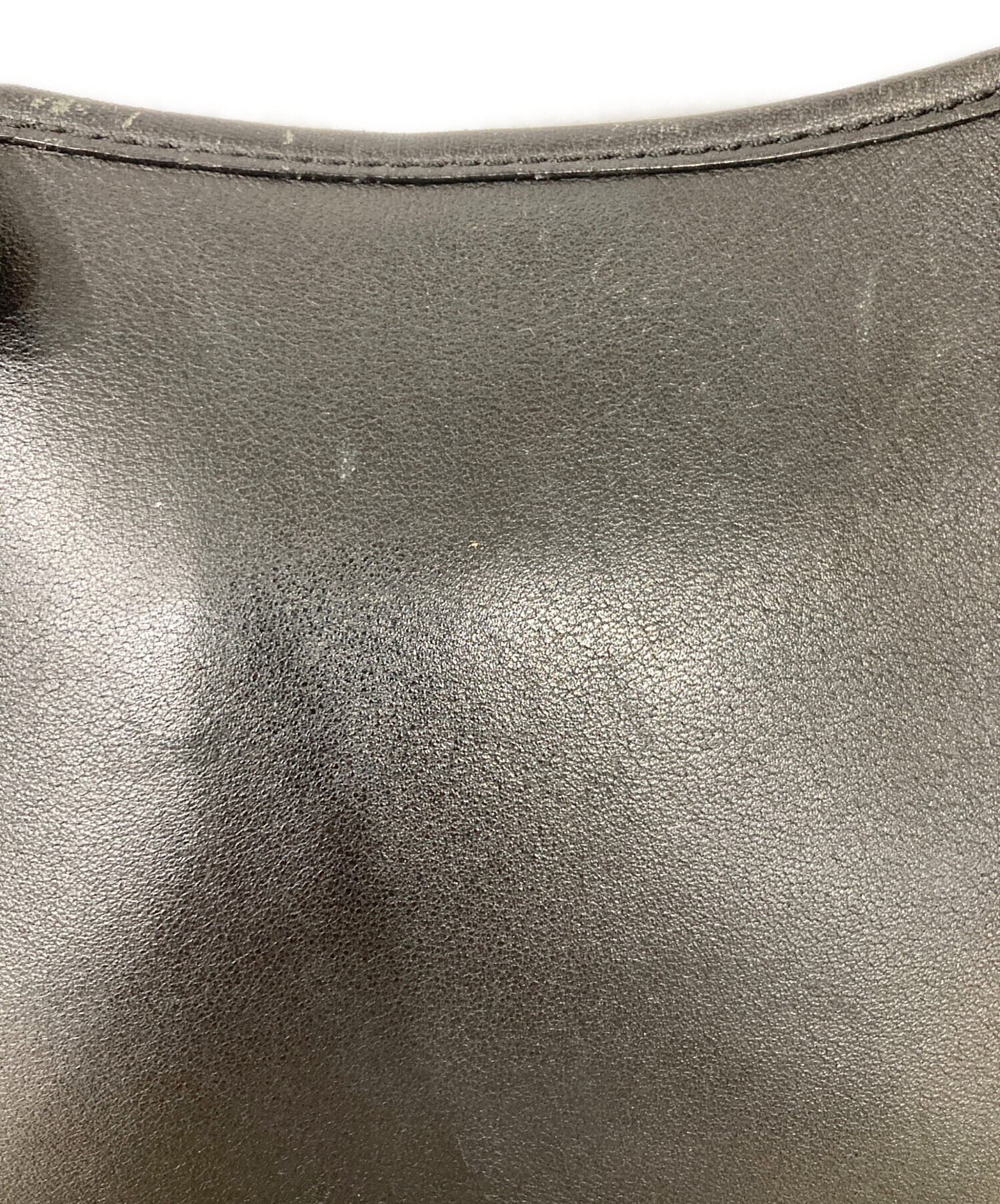 中古・古着通販】COACH (コーチ) レザーショルダーバッグ ブラック