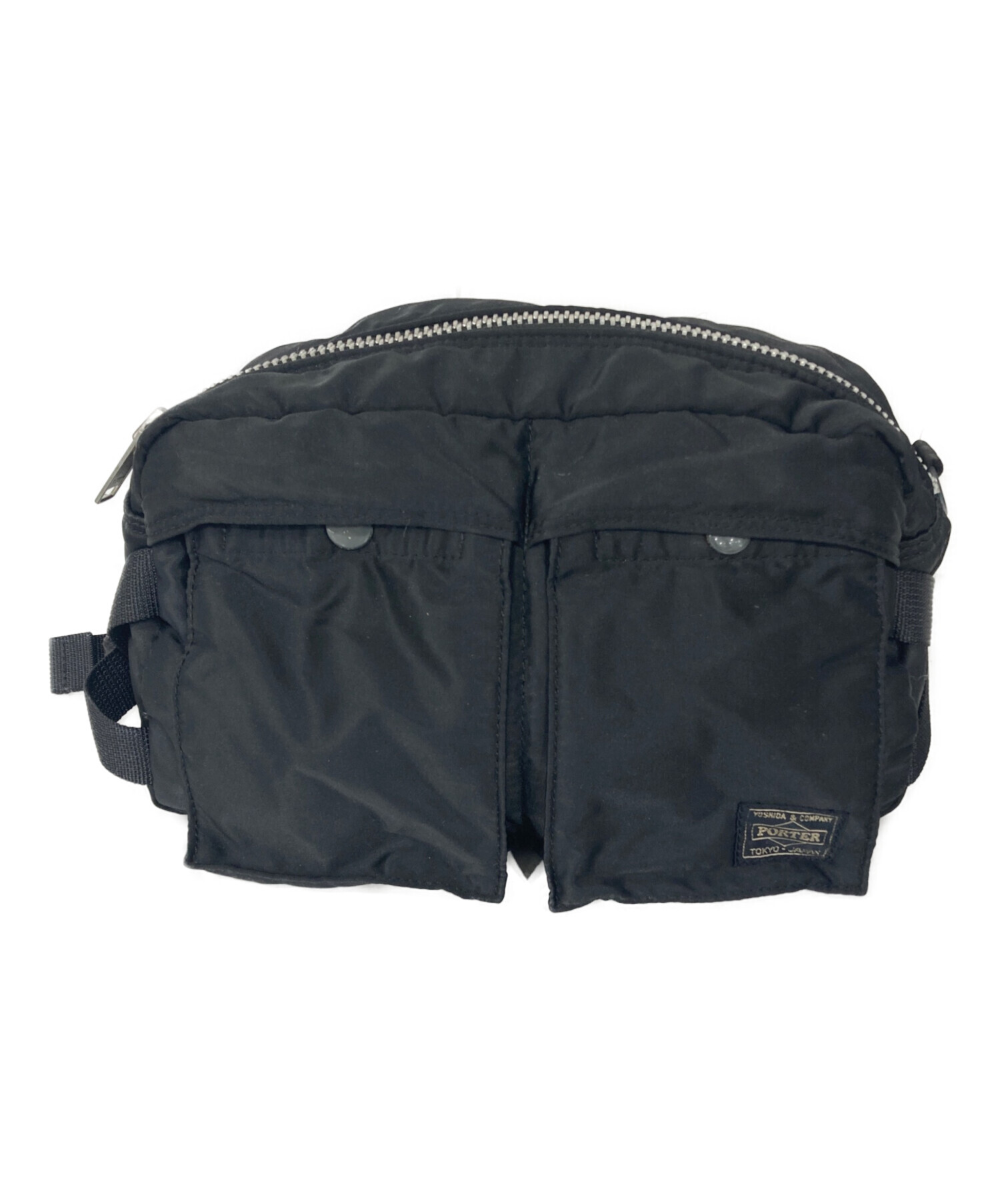 PORTER ボディバッグ ブラック デニム　中古美品 中古・古着通販】PORTER (ポーター) ウエストバッグ ブラック