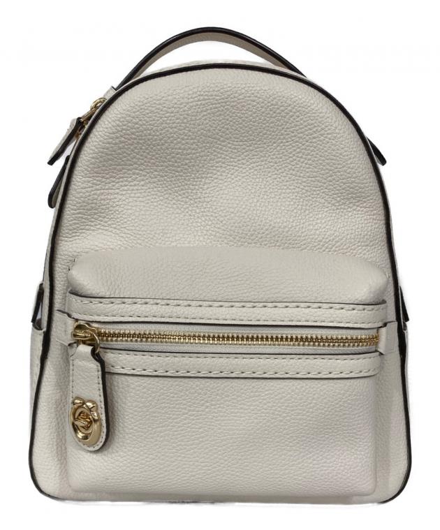 中古・古着通販】COACH (コーチ) レザーミニリュック ホワイト