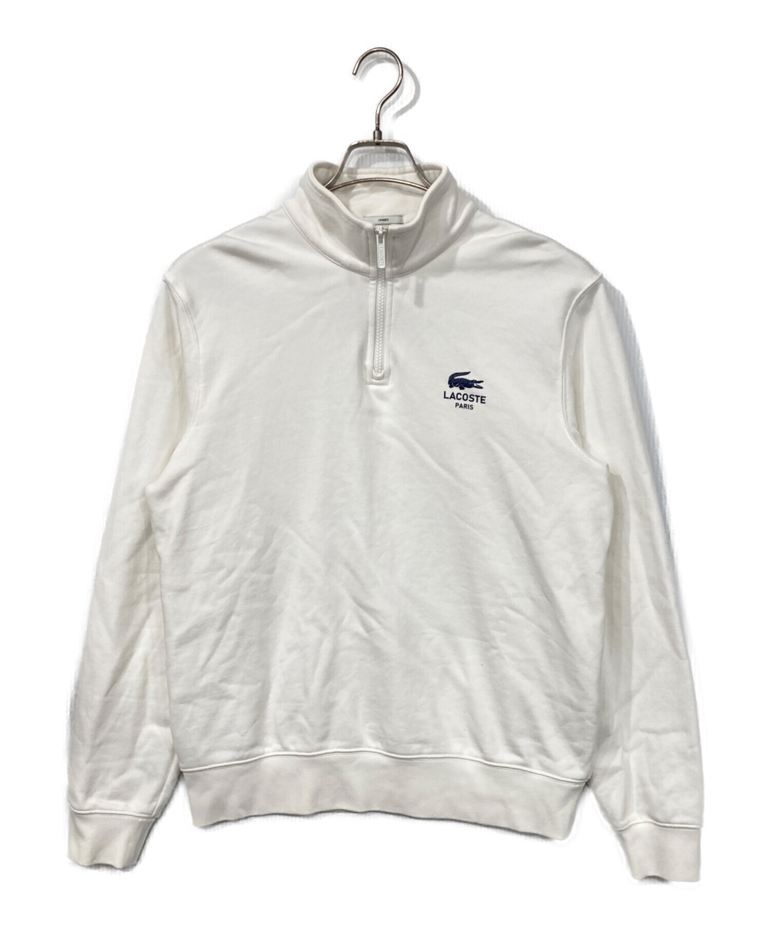 中古・古着通販】LACOSTE (ラコステ) ハーフジップスウェット ホワイト 