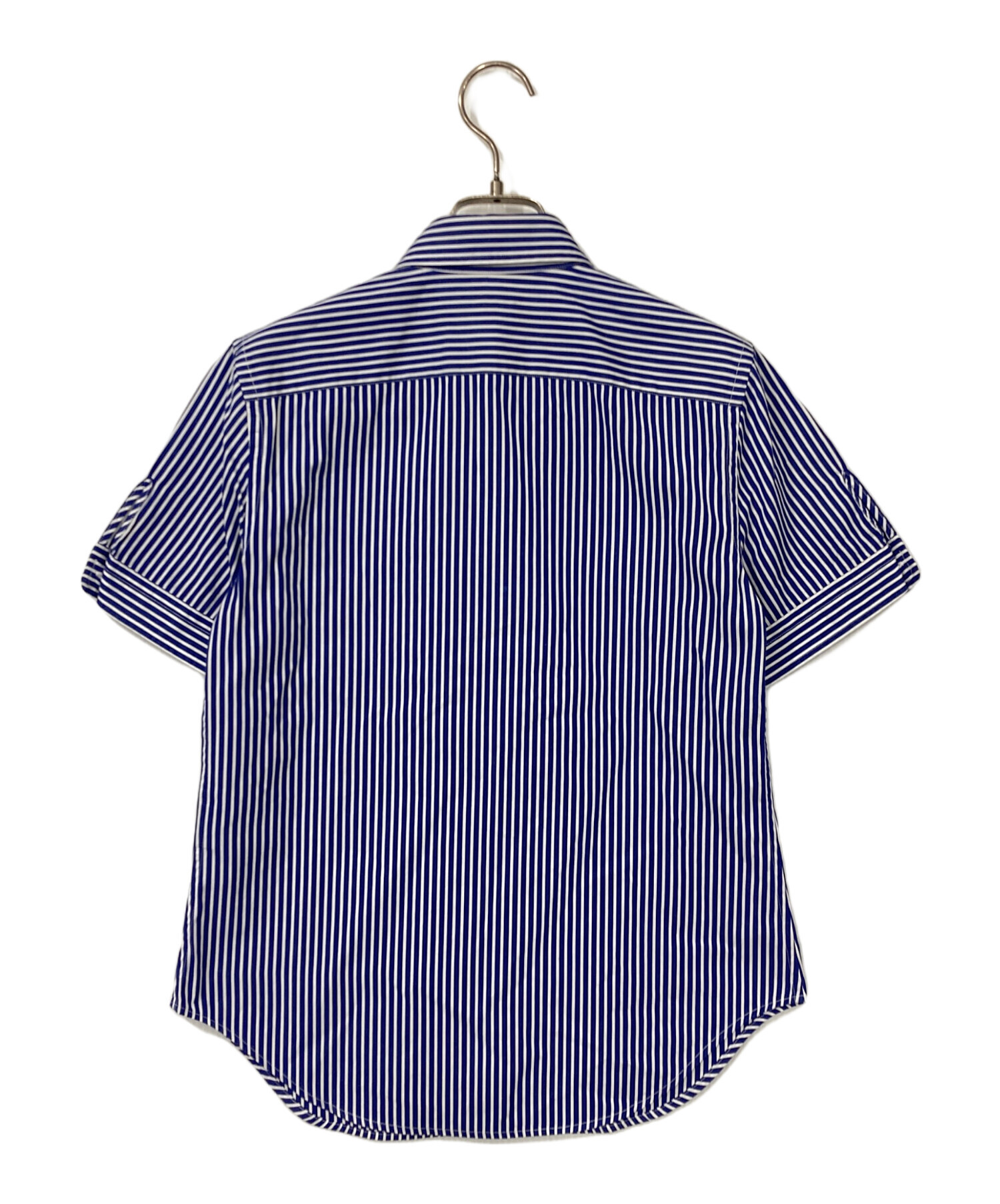 ラルフローレン　ストライプ 半袖シャツ 中古・古着通販】RALPH LAUREN (ラルフローレン) 半袖ストライプシャツ