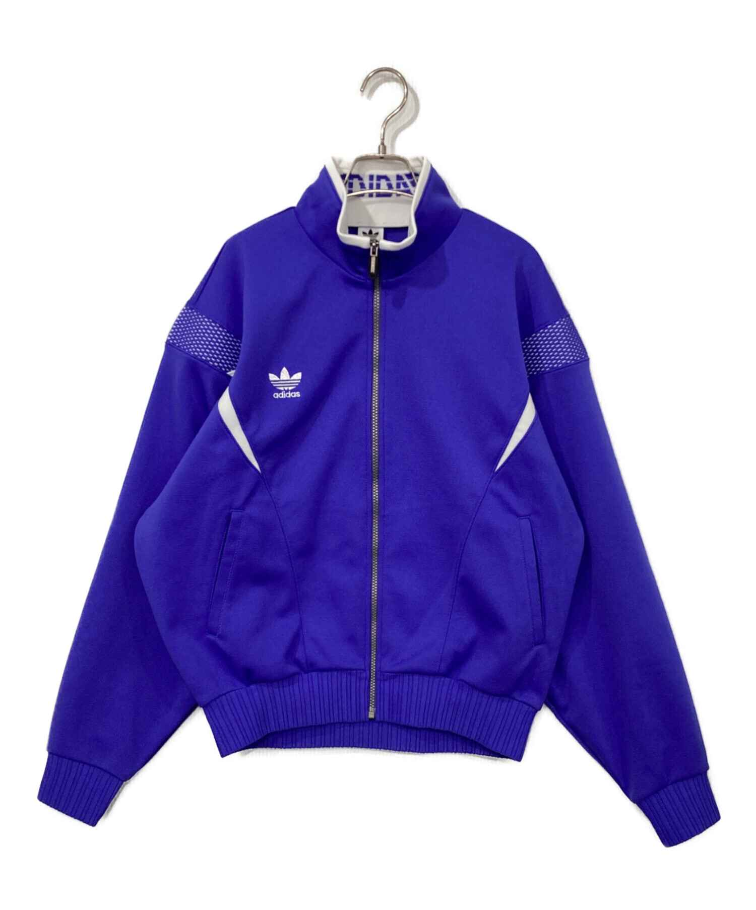 adidas グレー/青 ジャージジャケット XO(古着) 使用感あり。 中古・古着通販】adidas (アディダス) トラックジャケット ブルー