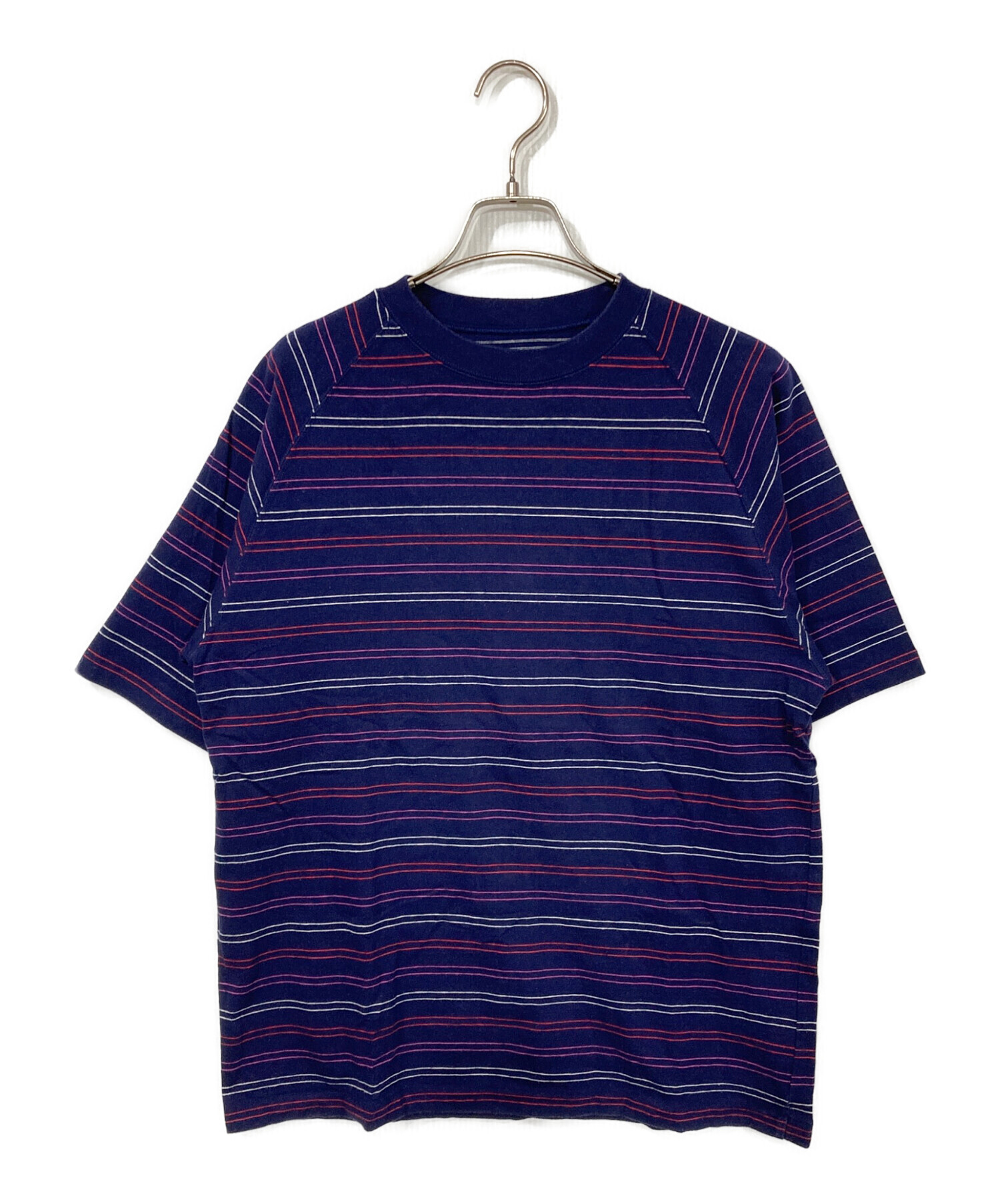 中古・古着通販】GOODENOUGH (グッドイナフ) ボーダーTシャツ ネイビー