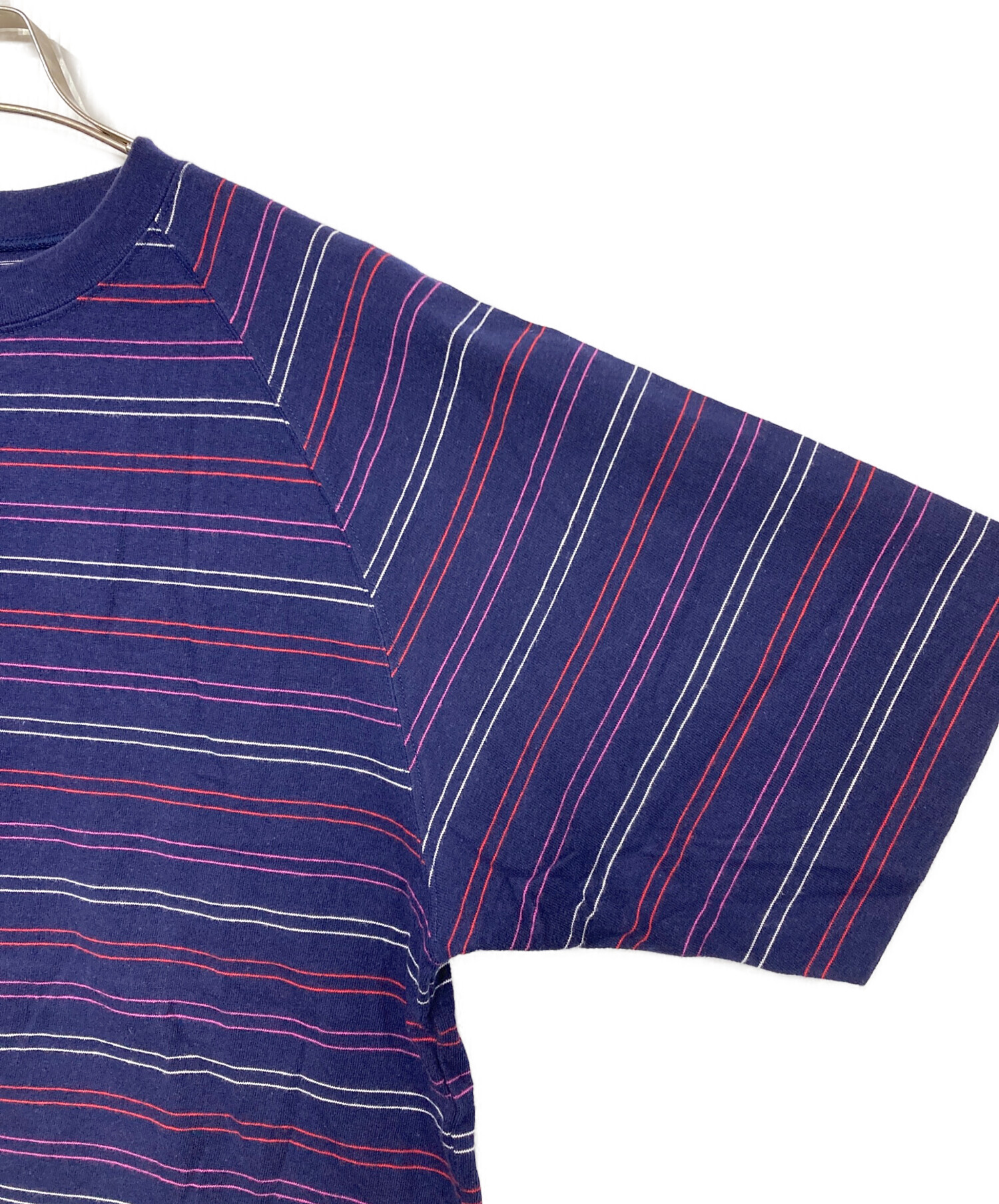 中古・古着通販】GOODENOUGH (グッドイナフ) ボーダーTシャツ ネイビー