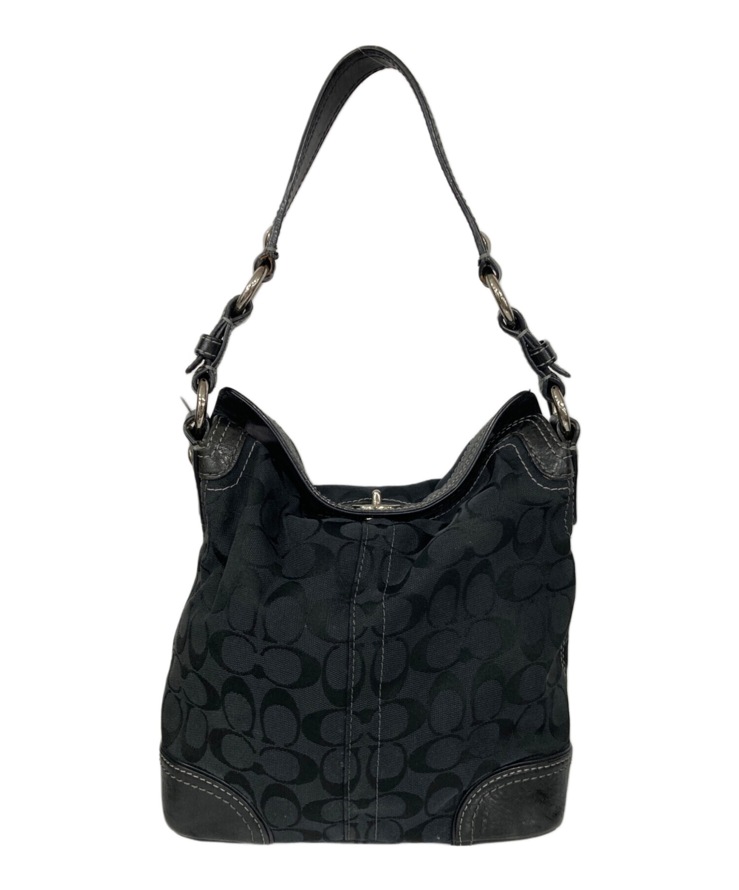 美品 コーチ ショルダーバッグ 中古・古着通販】COACH (コーチ) ショルダーバッグ ブラック｜ブランド