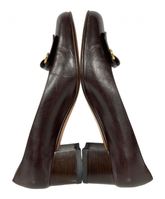 新品未使用Salvatore Ferragamo ダークブラウン パンプス 中古・古着通販】Salvatore Ferragamo (サルヴァトーレ フェラガモ