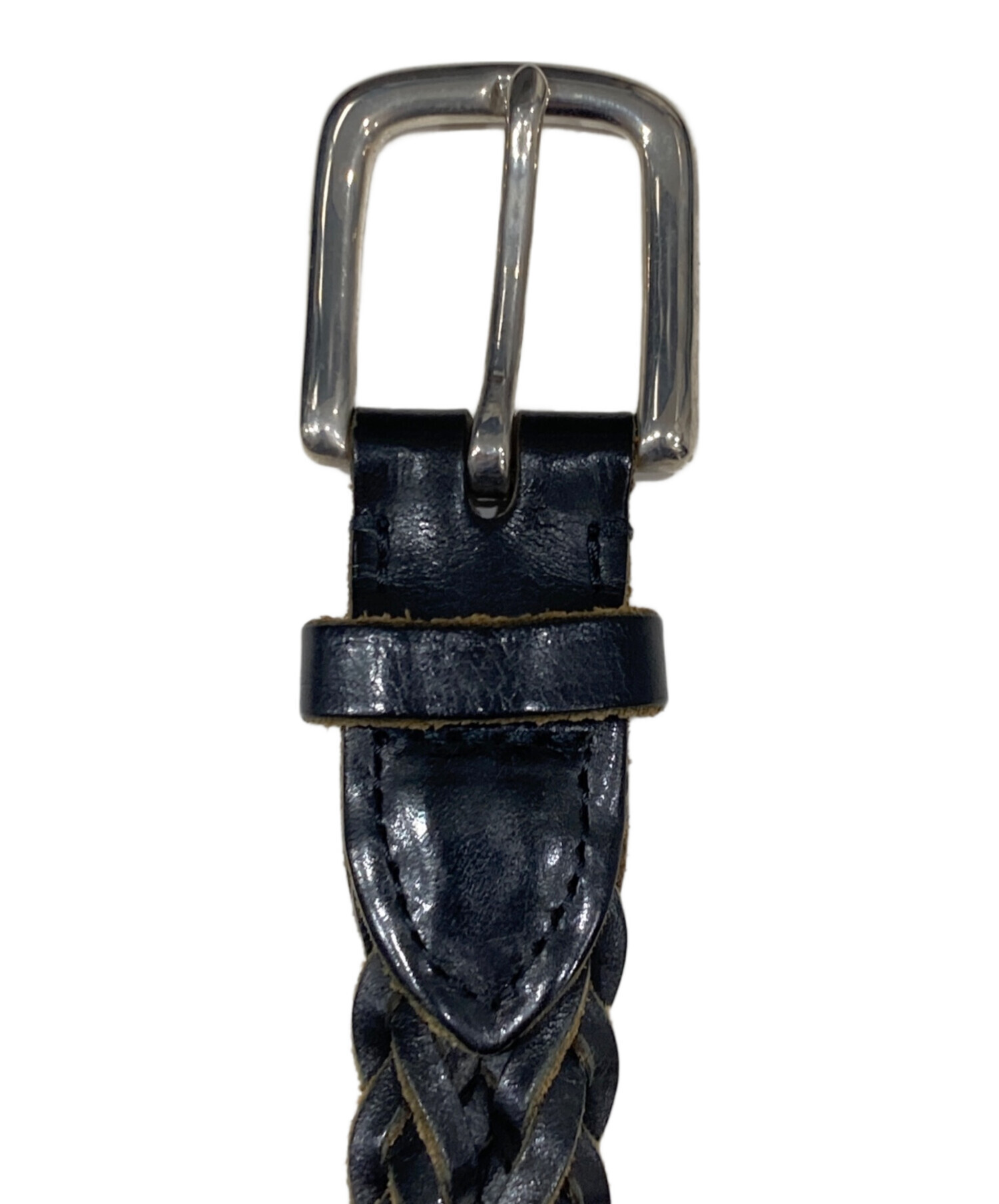Whitehouse CoxレザーベルトB.1859 中古・古着通販】Whitehouse Cox (ホワイトハウスコックス) 編み込み