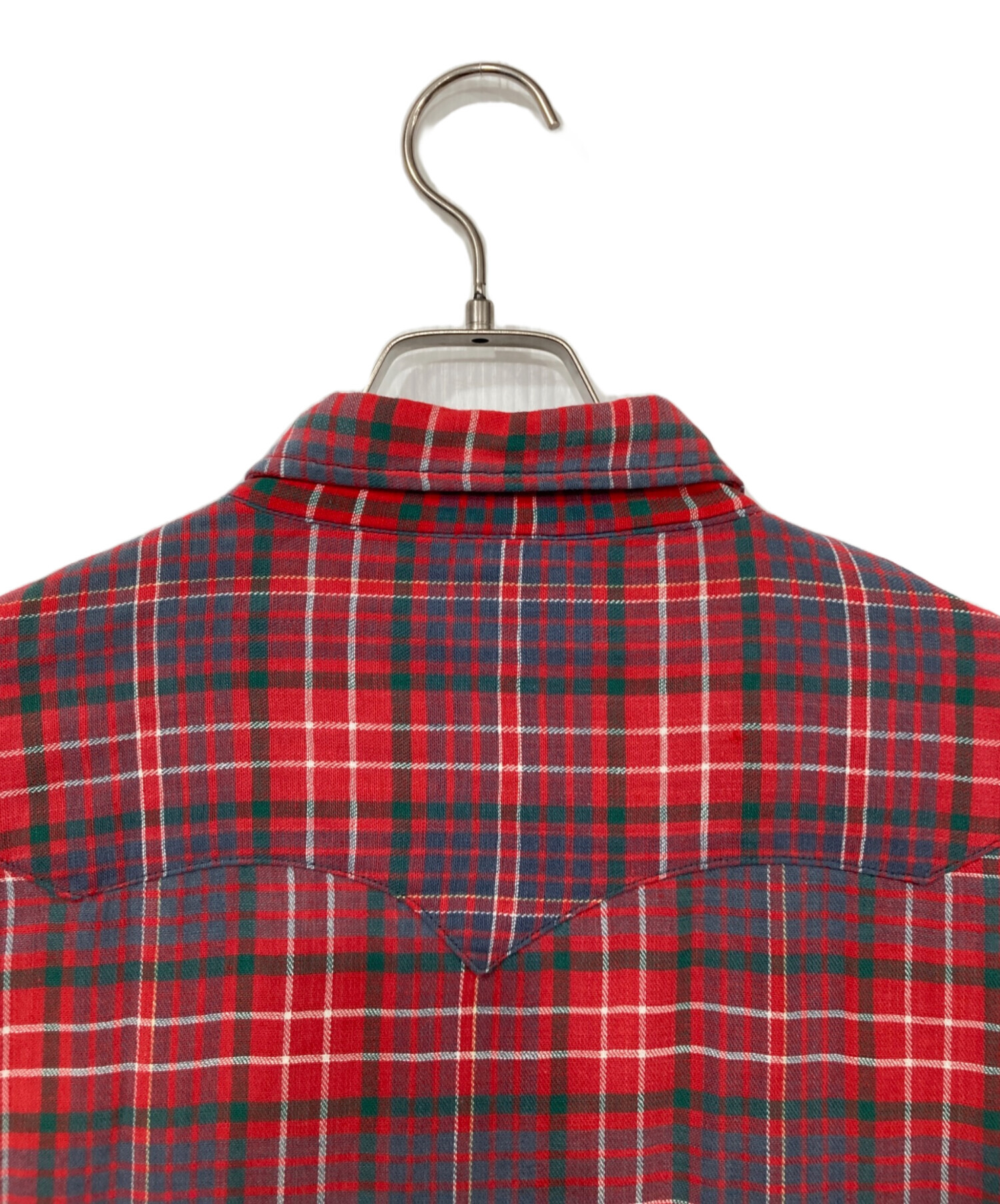 中古・古着通販】Wrangler (ラングラー) チェックシャツ レッド サイズ