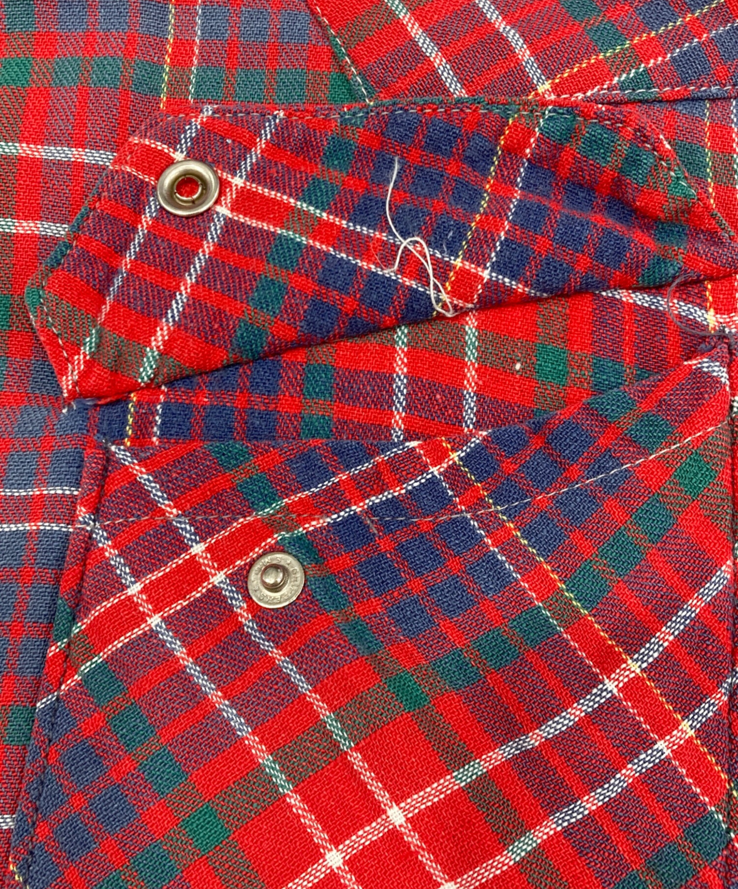 中古・古着通販】Wrangler (ラングラー) チェックシャツ レッド サイズ