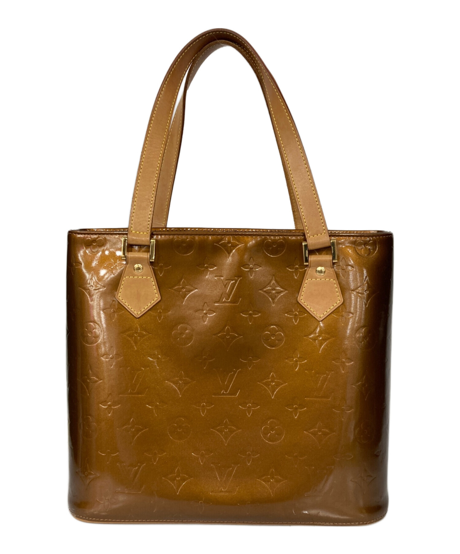 ルイヴィトン ヴェルニ ヒューストン ブロンズ トートバッグ 中古・古着通販】LOUIS VUITTON (ルイ ヴィトン) ヒューストン