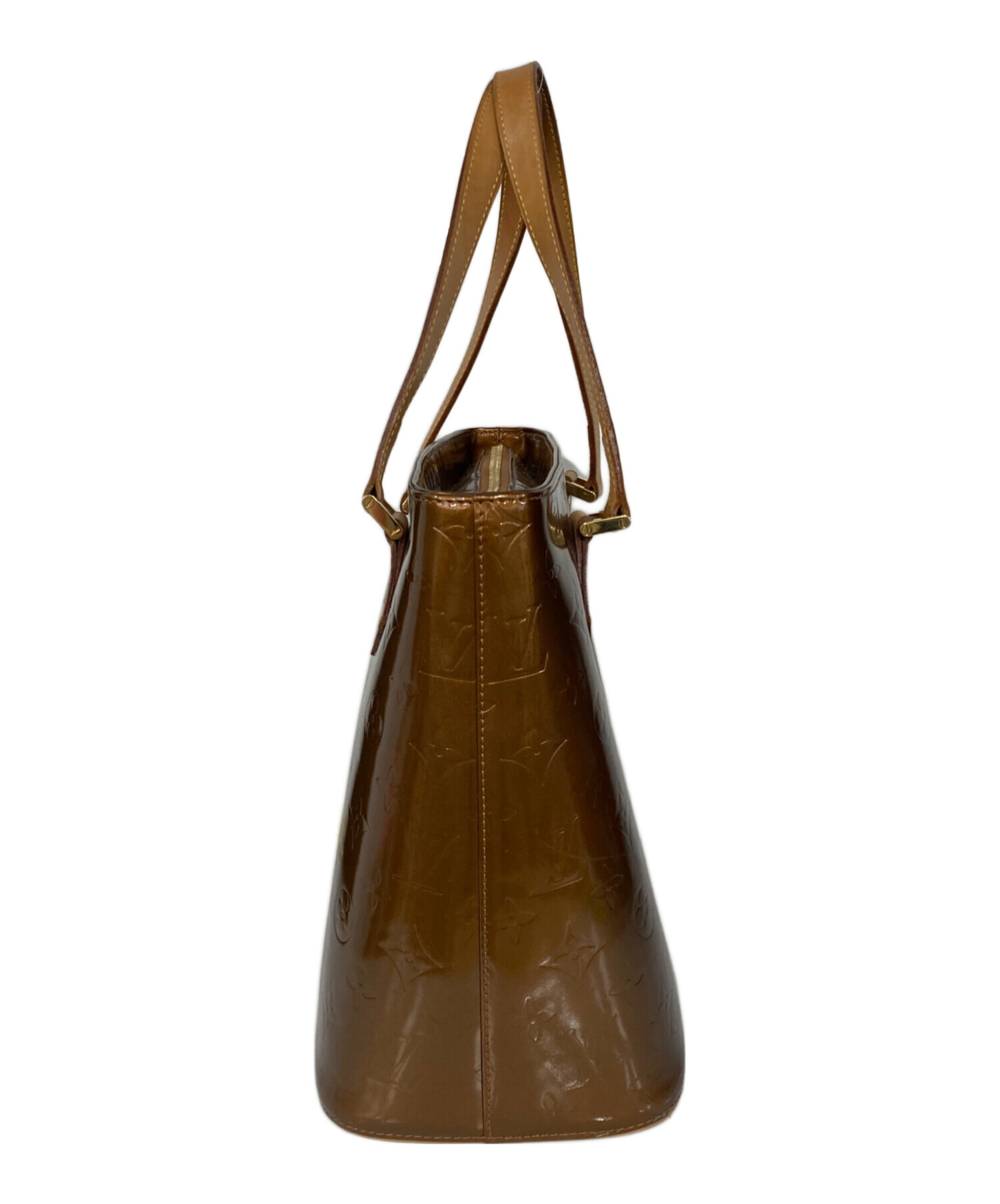 ルイヴィトン ヴェルニ ヒューストン ブロンズ トートバッグ 中古・古着通販】LOUIS VUITTON (ルイ ヴィトン) ヒューストン