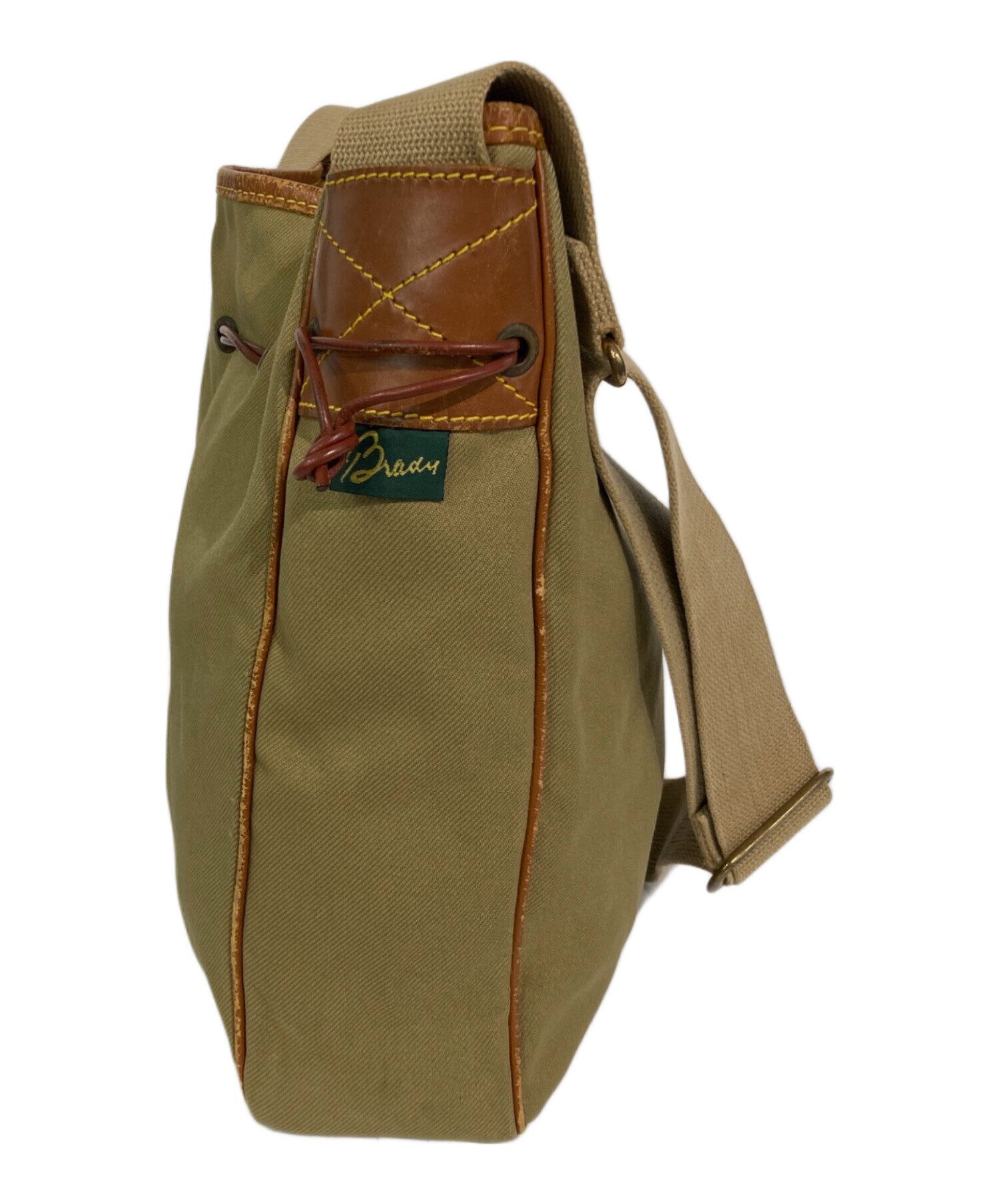 中古・古着通販】brady (ブレディ) レザーキャンバスバッグ ブラウン