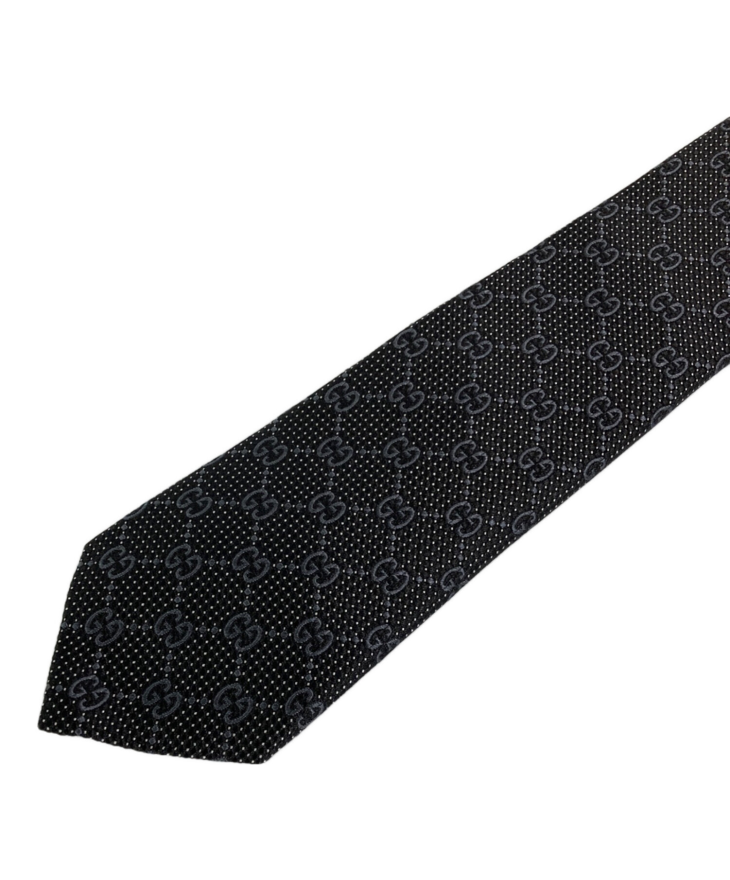 中古・古着通販】GUCCI (グッチ) GGドット シルクネクタイ ネイビー
