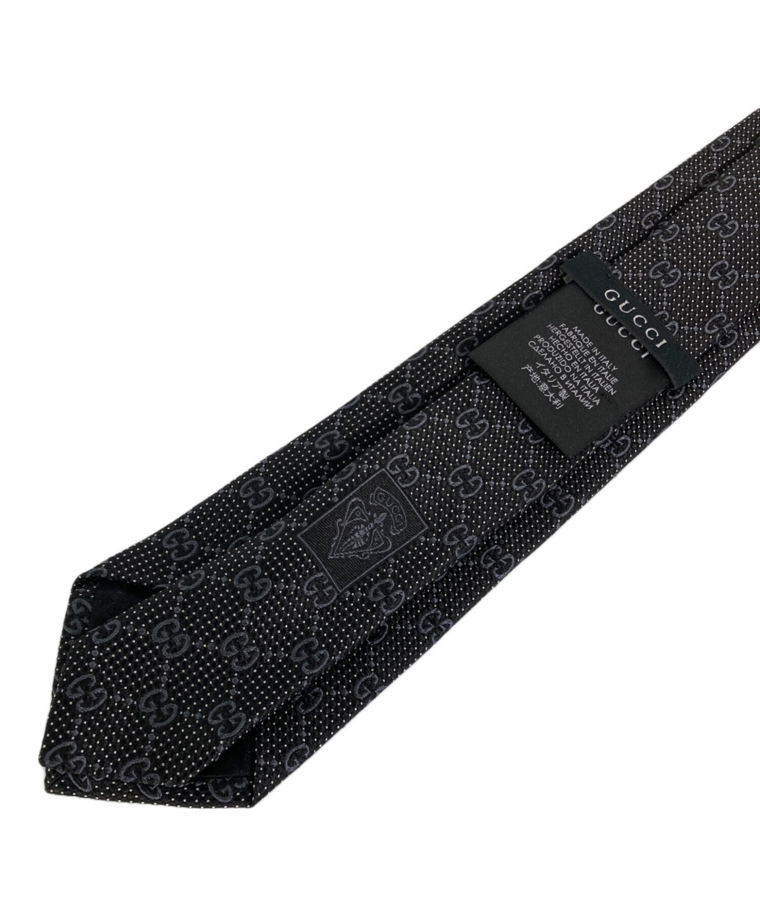 中古・古着通販】GUCCI (グッチ) GGドット シルクネクタイ ネイビー