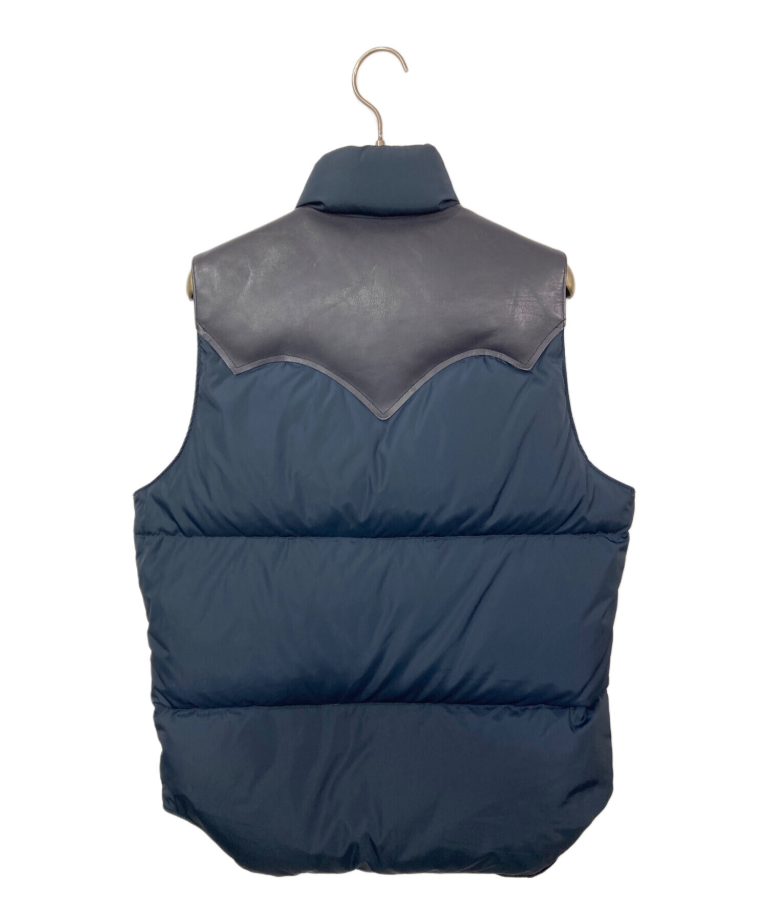 r*u様 ロッキーマウンテン　ダウンベスト　ネイビー　コーデュロイ　ヨークレザー 中古・古着通販】RockyMountainFeatherBed (ロッキーマウンテン