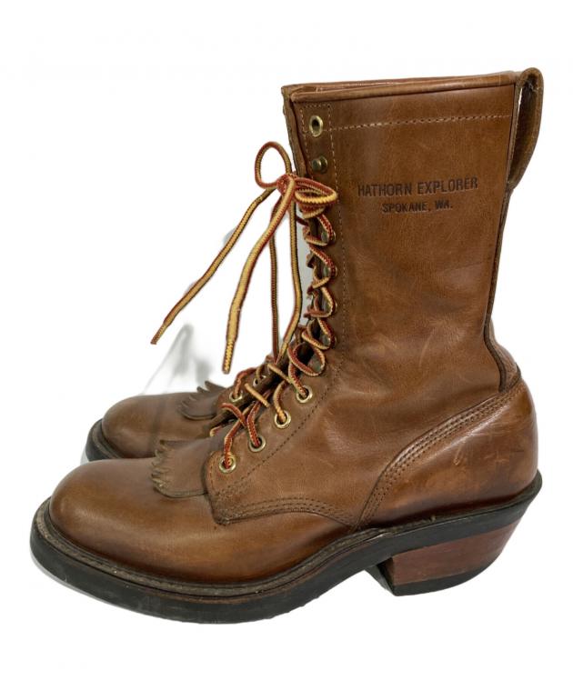 ヴィンテージHathorn Bootハソーンロガーブーツ 中古・古着通販】HATHORN (ハソーン) ロガーブーツ ブラウン サイズ