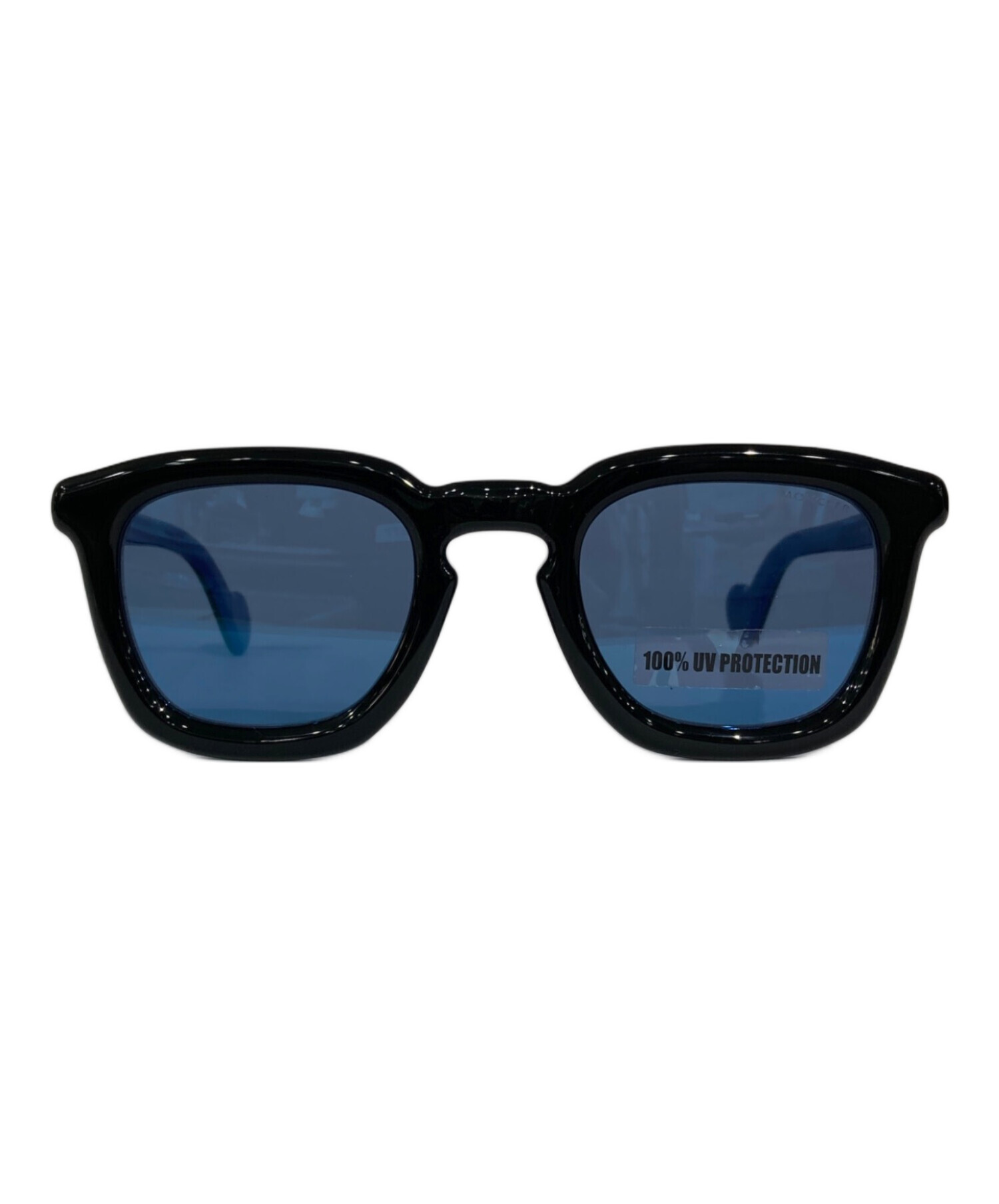【未使用】MONCLER モンクレール サングラス SHINY BLACK 中古・古着通販】MONCLER (モンクレール) サングラス ブルー×ブラック