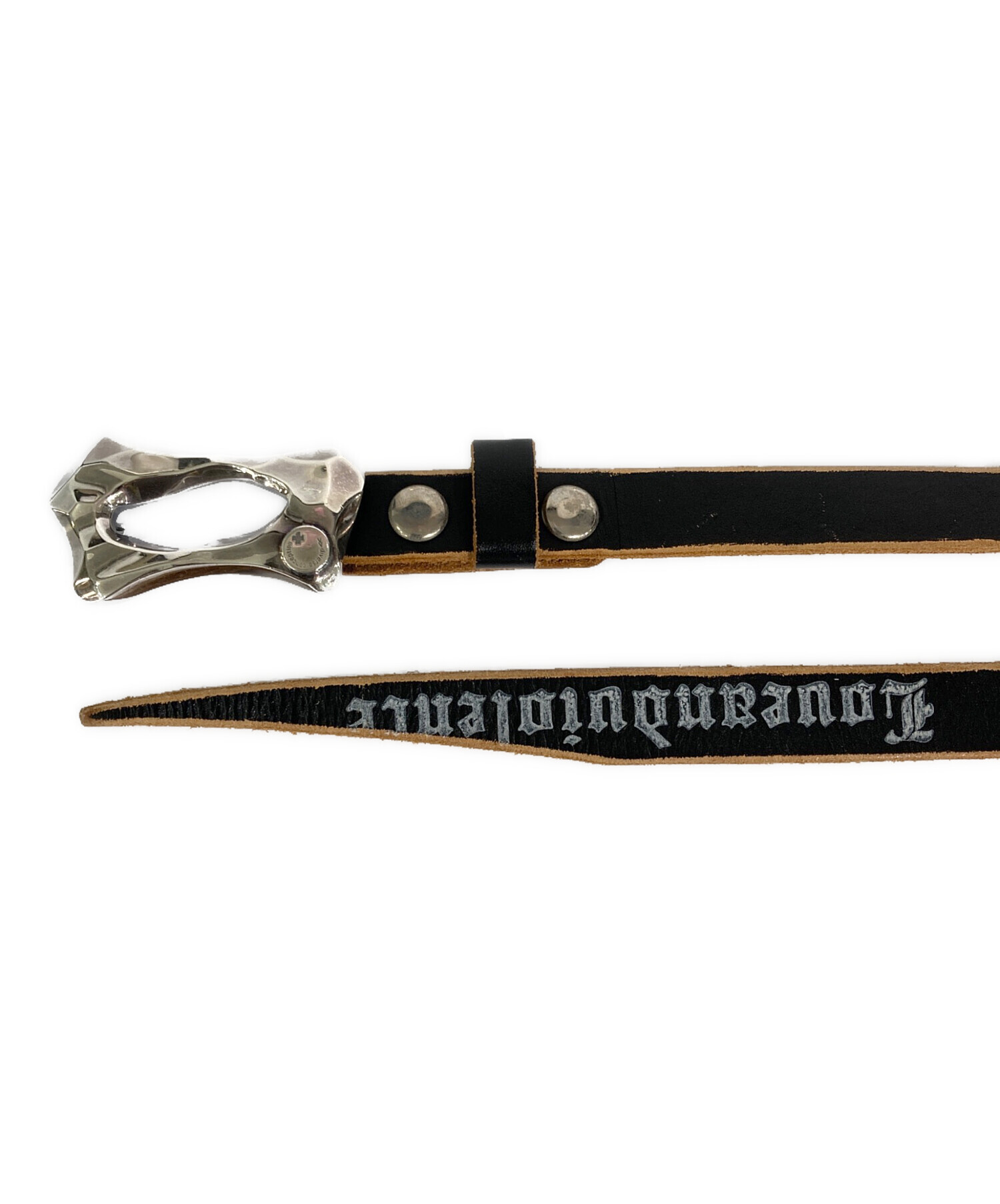 中古・古着通販】GARNI (ガルニ) シルバーバックルベルト ブラック