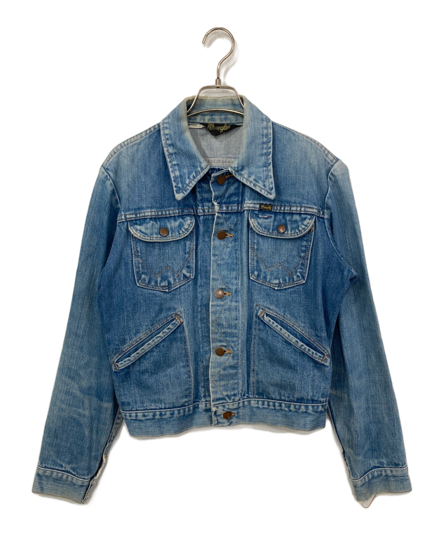 70s Wrangler 126MJ デニムジャケット USA製 黒タグ 42 70s Wrangler 初期黒タグ 124mj 42 前期 セルビッジ ラングラー