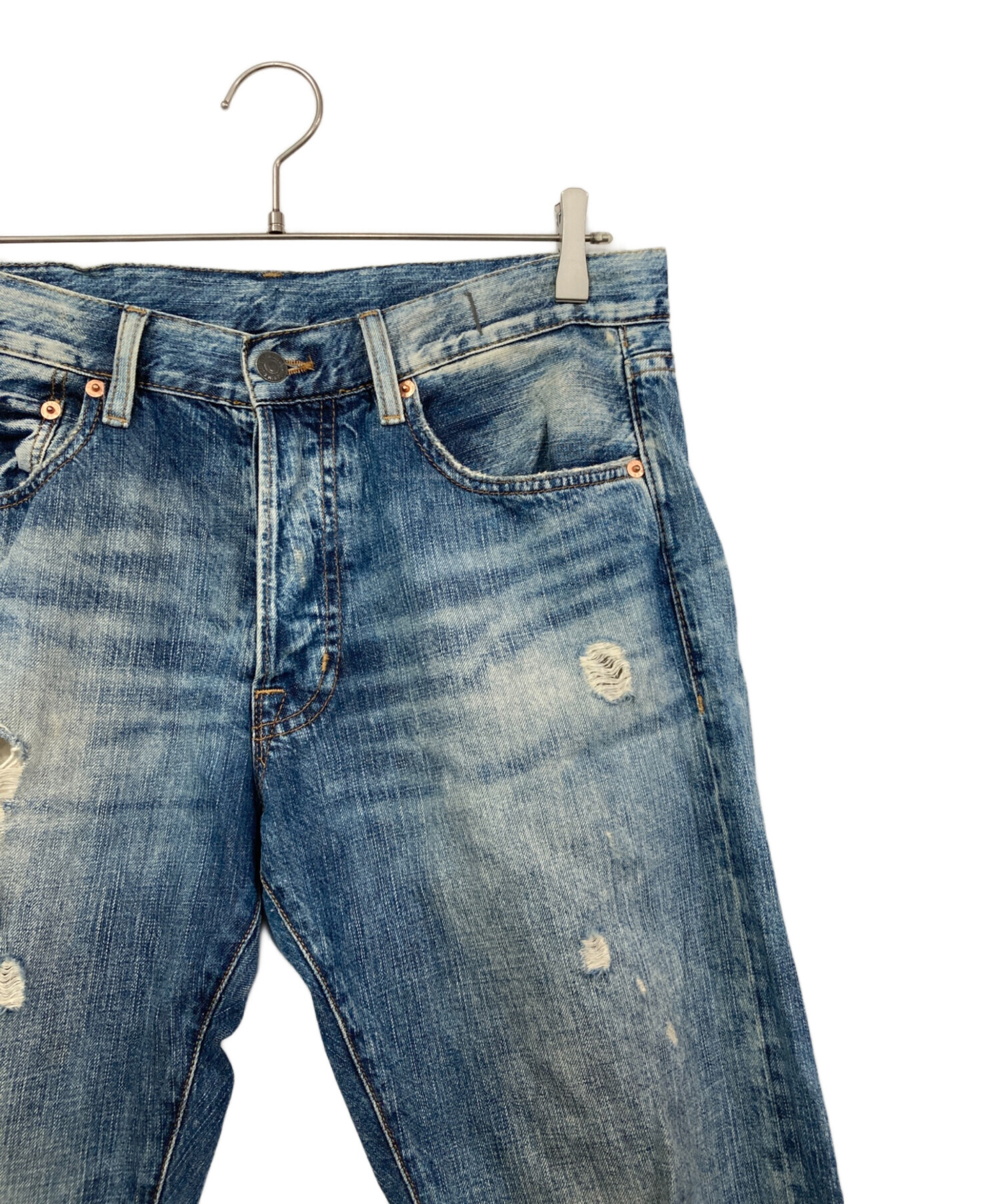 ラルフローレン RRL ライトブルーダメージデニムパンツ　ビンテージ 中古・古着通販】DENIM & SUPPLY RALPH LAUREN (デニム＆サプライ