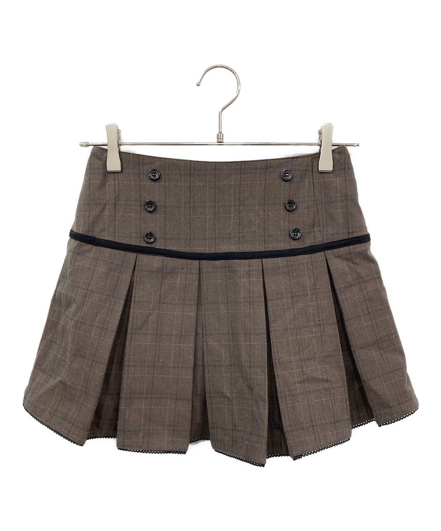 正規品 andmary Miu pleats skirt /brown M 中古・古着通販】ANDMARY (アンドマリー) Miu pleats skirt ブラウン