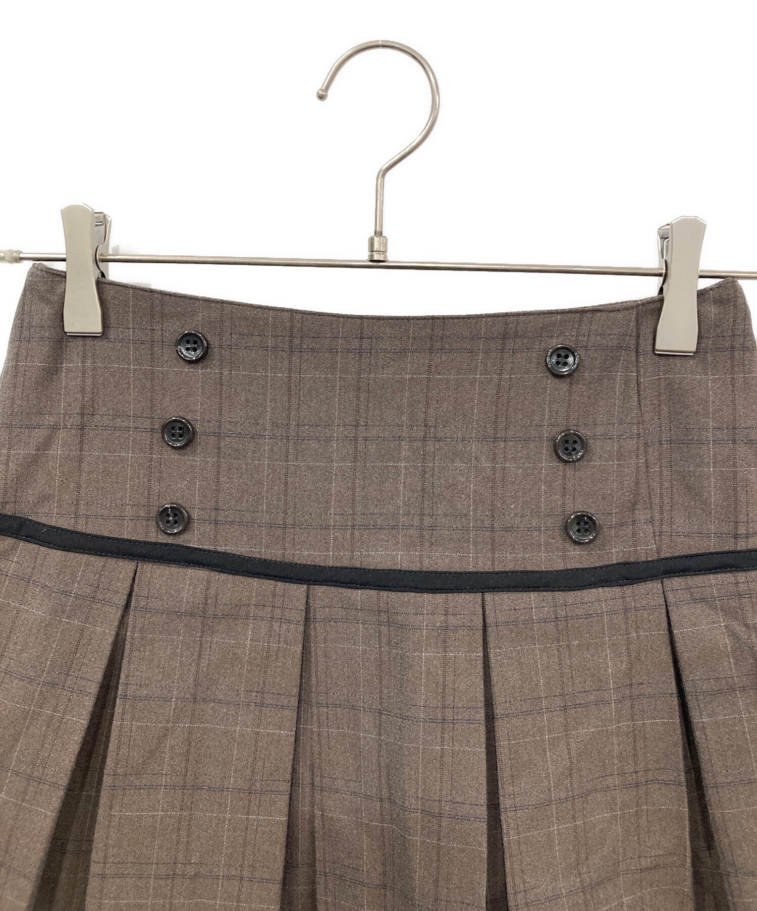中古・古着通販】ANDMARY (アンドマリー) Miu pleats skirt ブラウン