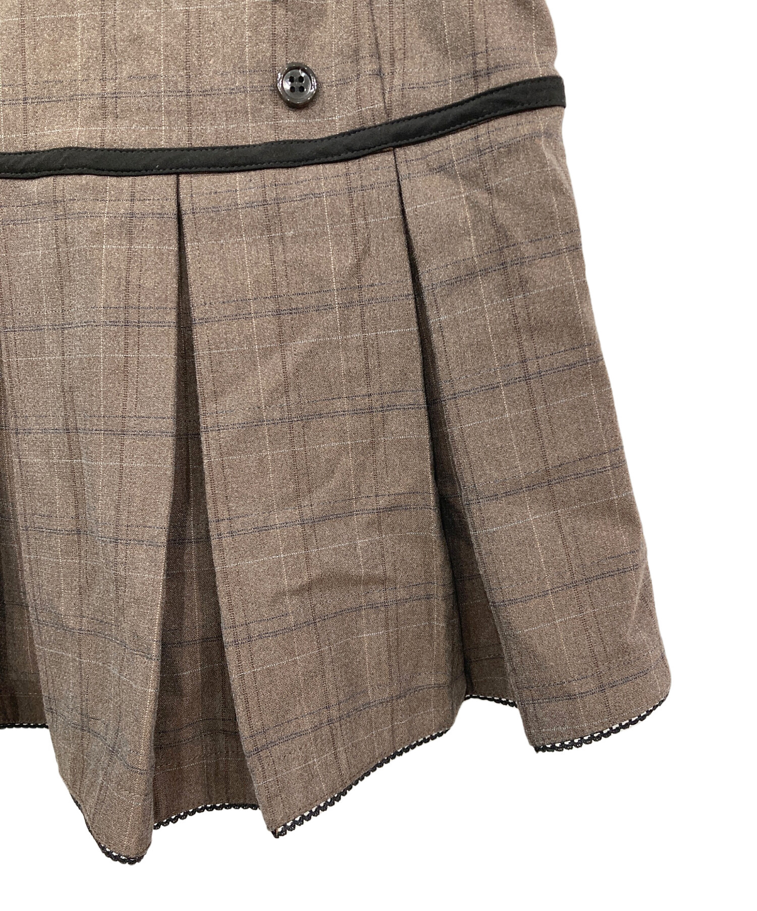 正規品 andmary Miu pleats skirt /brown M 中古・古着通販】ANDMARY (アンドマリー) Miu pleats skirt ブラウン