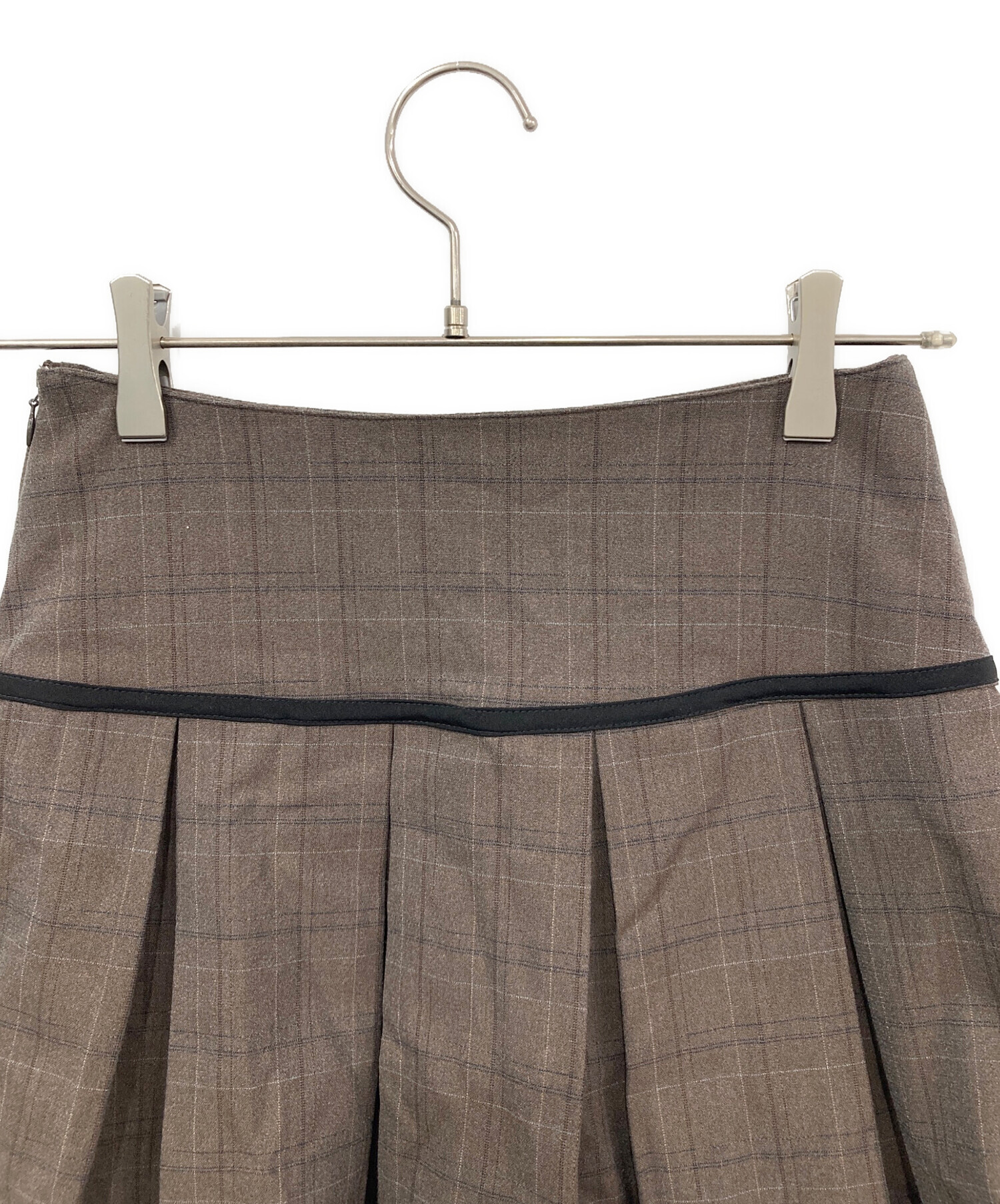 中古・古着通販】ANDMARY (アンドマリー) Miu pleats skirt ブラウン