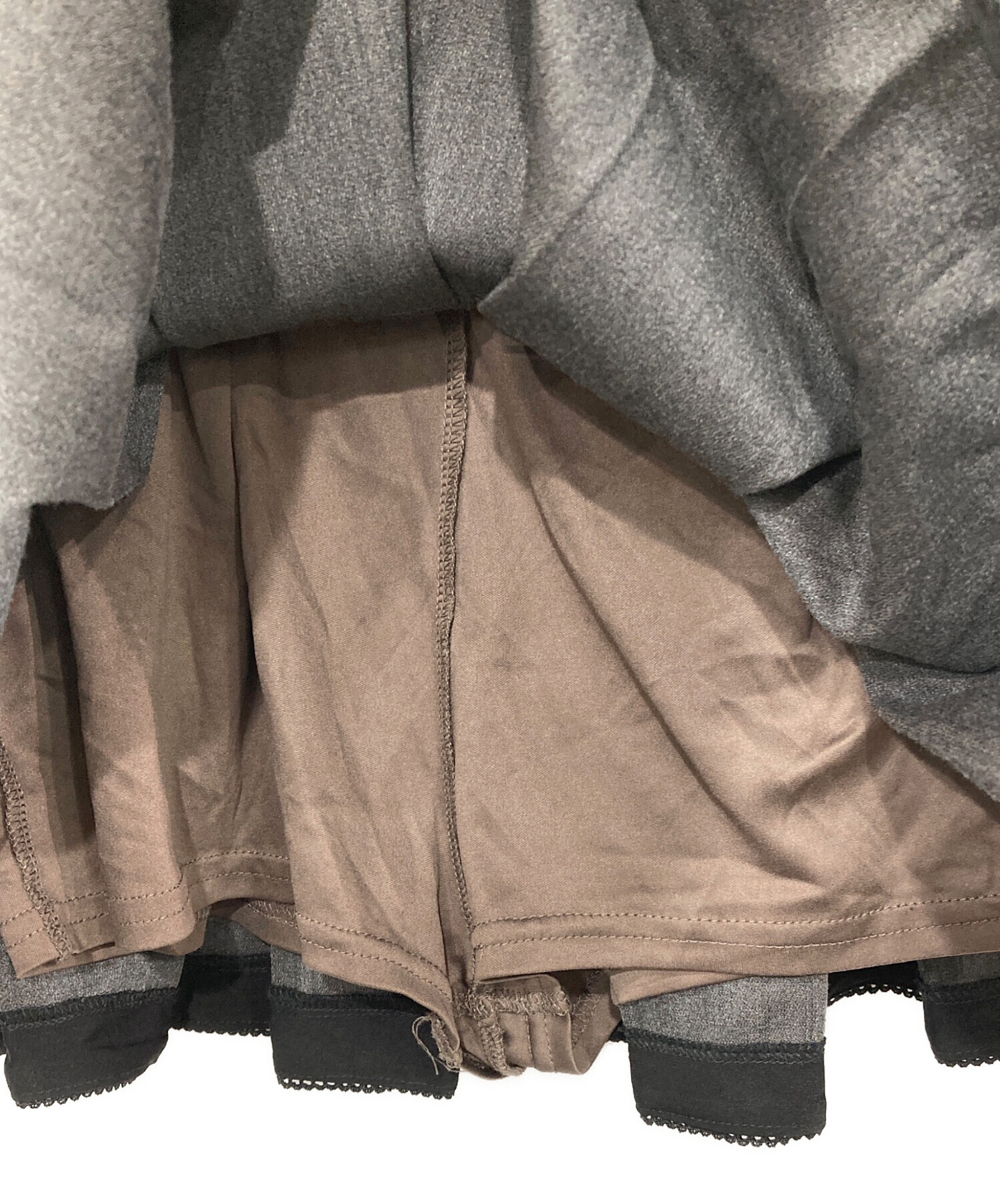 中古・古着通販】ANDMARY (アンドマリー) Miu pleats skirt ブラウン