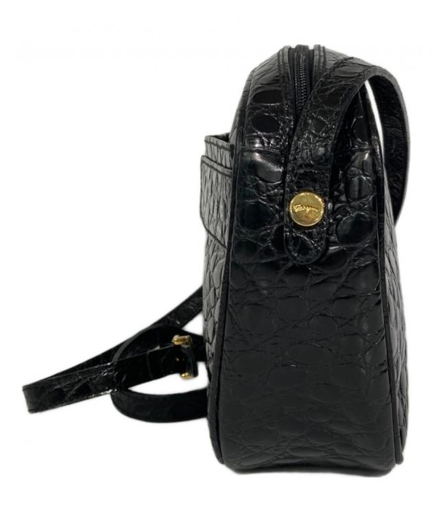 Salvatore Ferragamo クロコ型押し ショルダーバッグ 中古・古着通販】Salvatore Ferragamo (サルヴァトーレ フェラガモ
