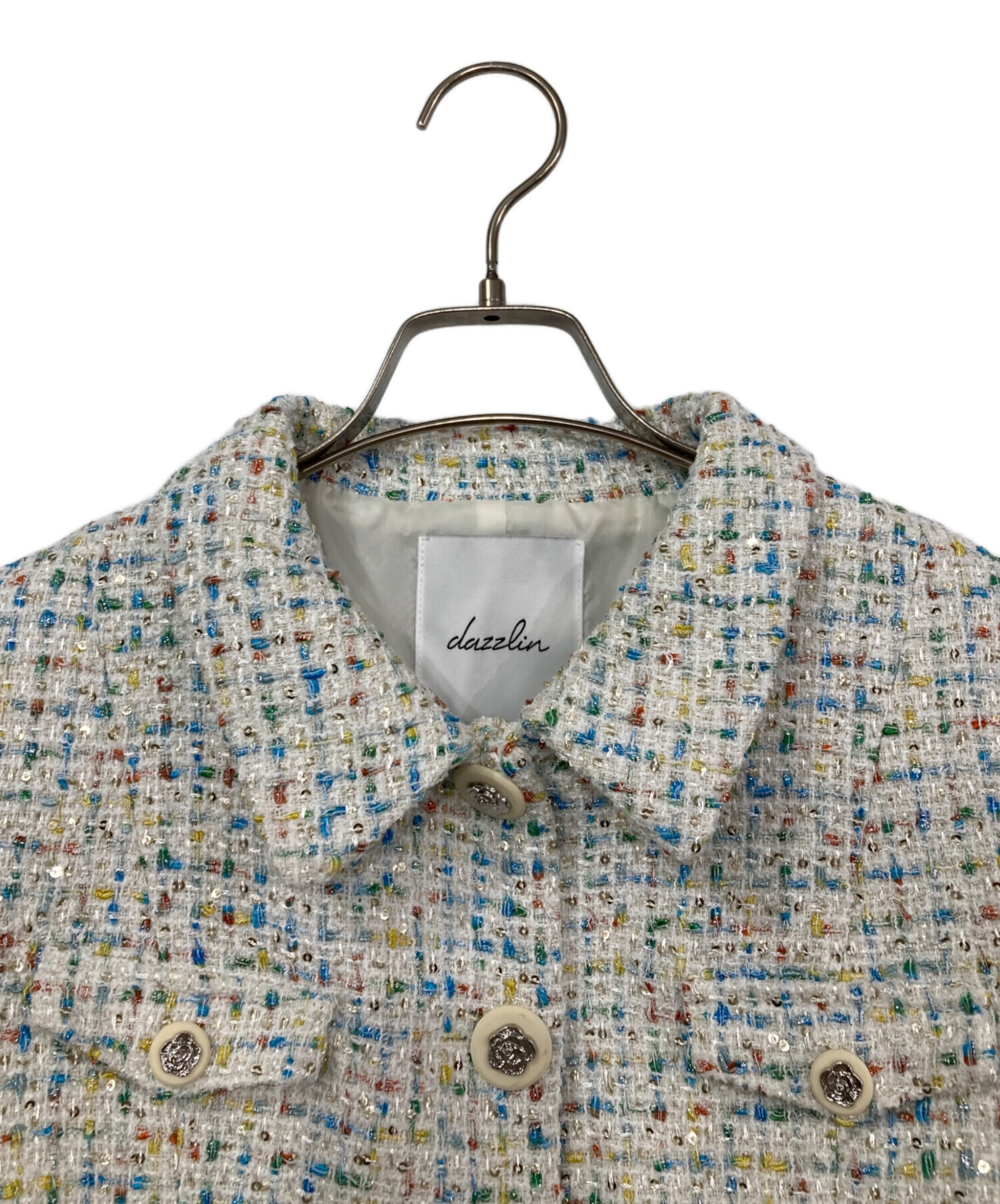 中古・古着通販】DazzliN (ダズリン) 2WAYスリーブツイードジャケット