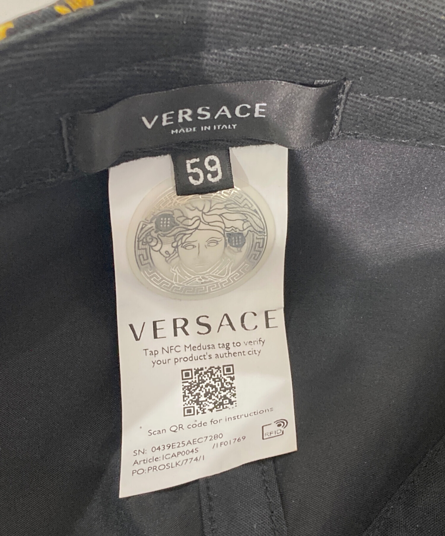 中古・古着通販】VERSACE (ヴェルサーチ) バロックプリントキャップ