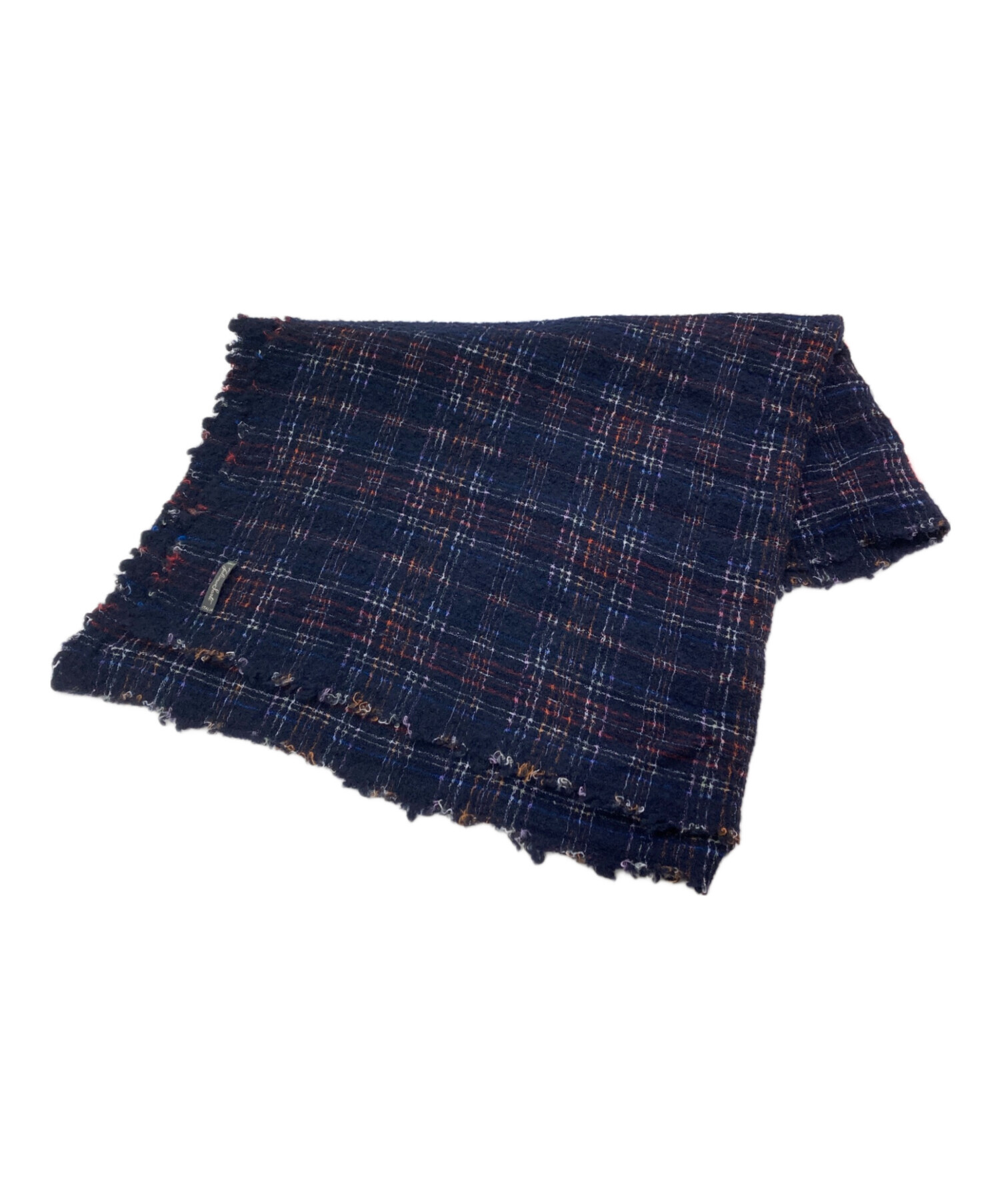 Faliero Sarti ネイビー チェック ストール 中古・古着通販】FALIERO SARTI (ファリエロサルティ) チェック