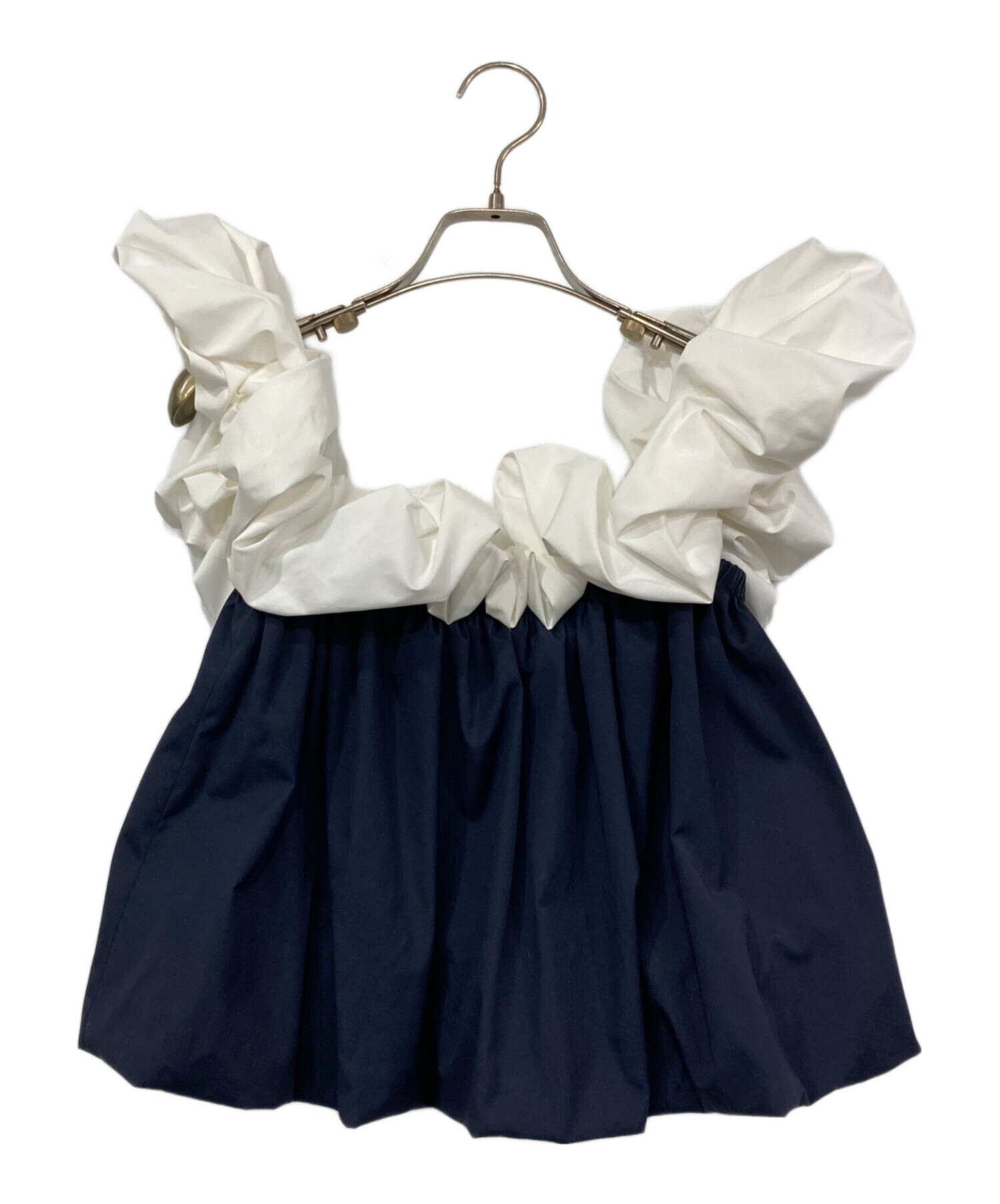 中古・古着通販】THE TOE (ザ・トゥー) Erie Frills Top ネイビー