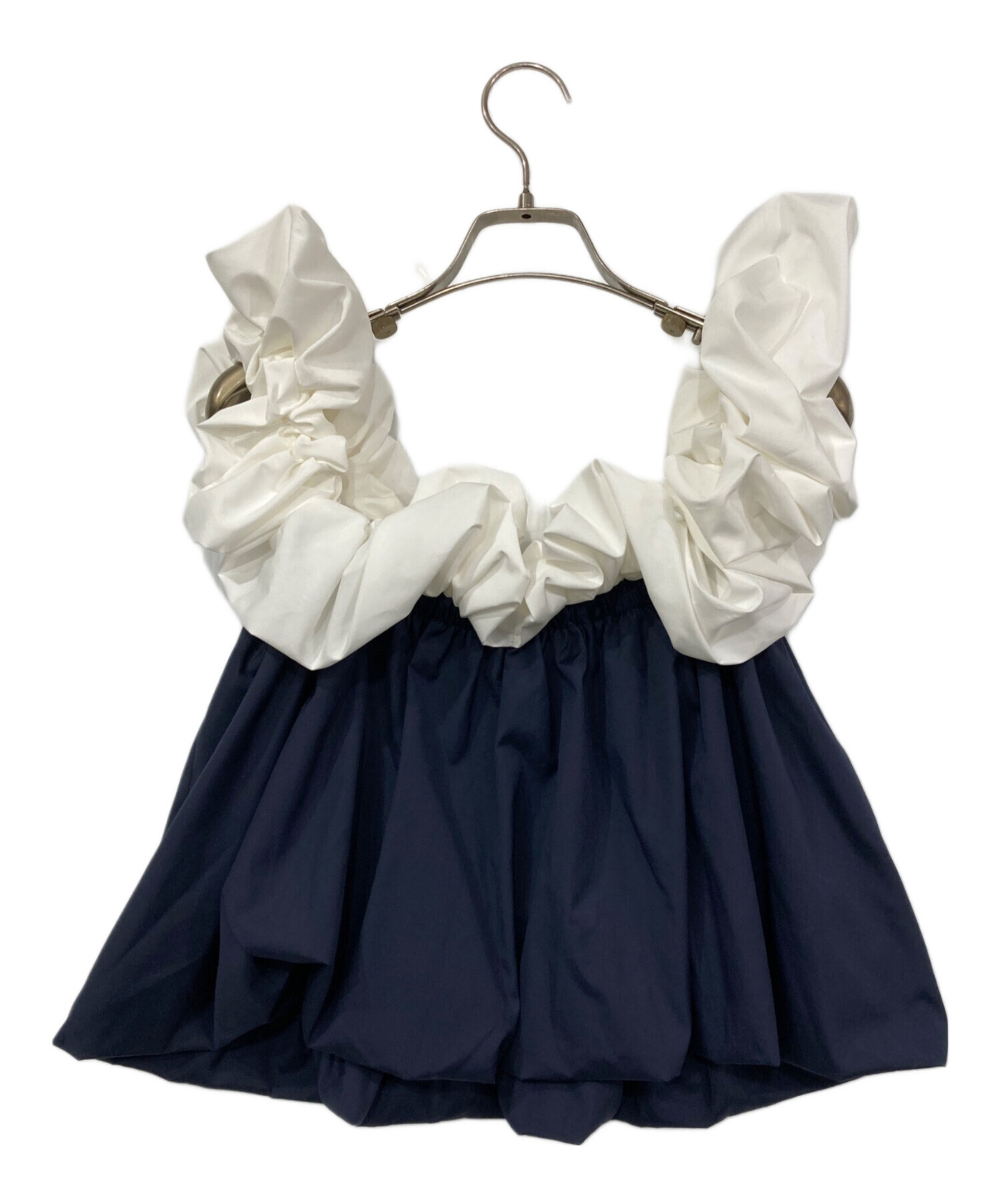 中古・古着通販】THE TOE (ザ・トゥー) Erie Frills Top ネイビー