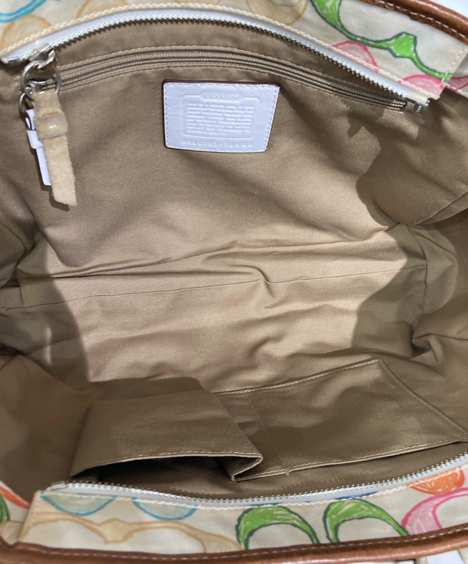 中古・古着通販】COACH (コーチ) パッチワークトートバッグ ブラウン