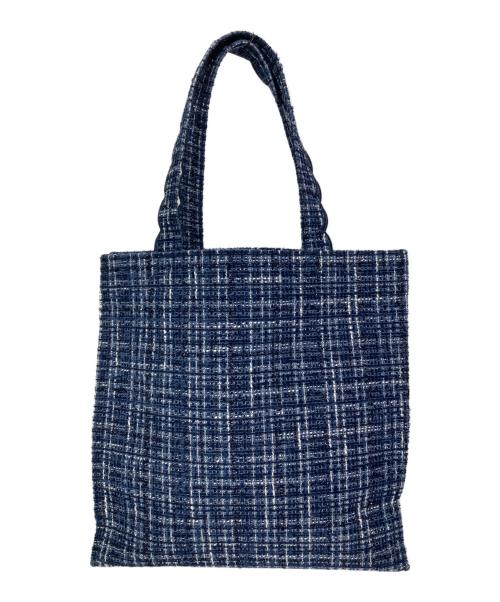 中古・古着通販】elu (エル) フルールツイードバッグ インディゴ