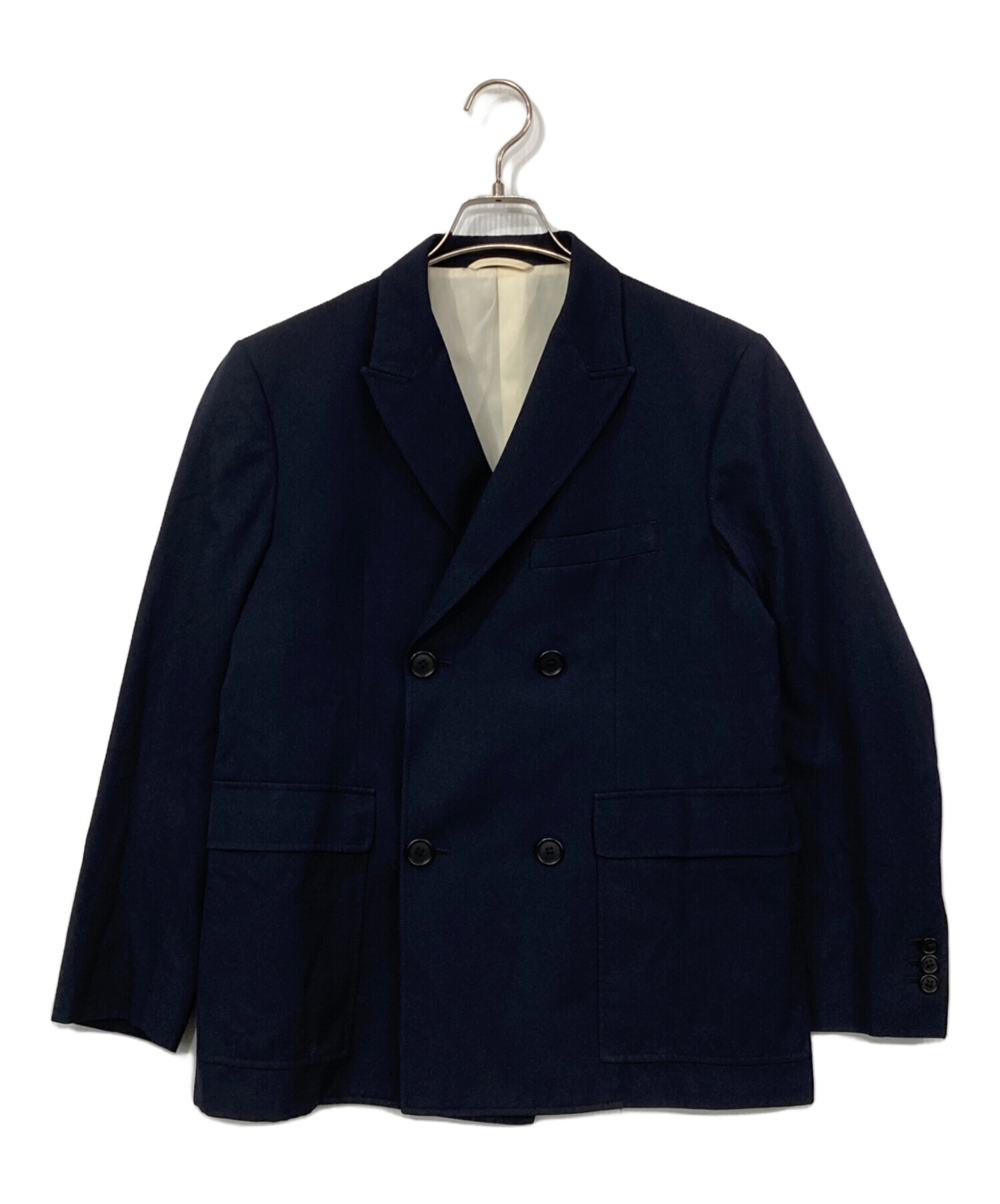 MARGARET HOWELL ネイビー テーラードジャケット 中古・古着通販】MARGARET HOWELL (マーガレットハウエル) ダブル