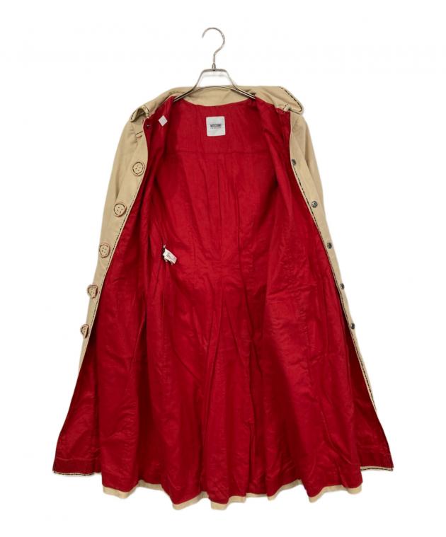 中古・古着通販】MOSCHINO (モスキーノ) ベルテッドコート ベージュ