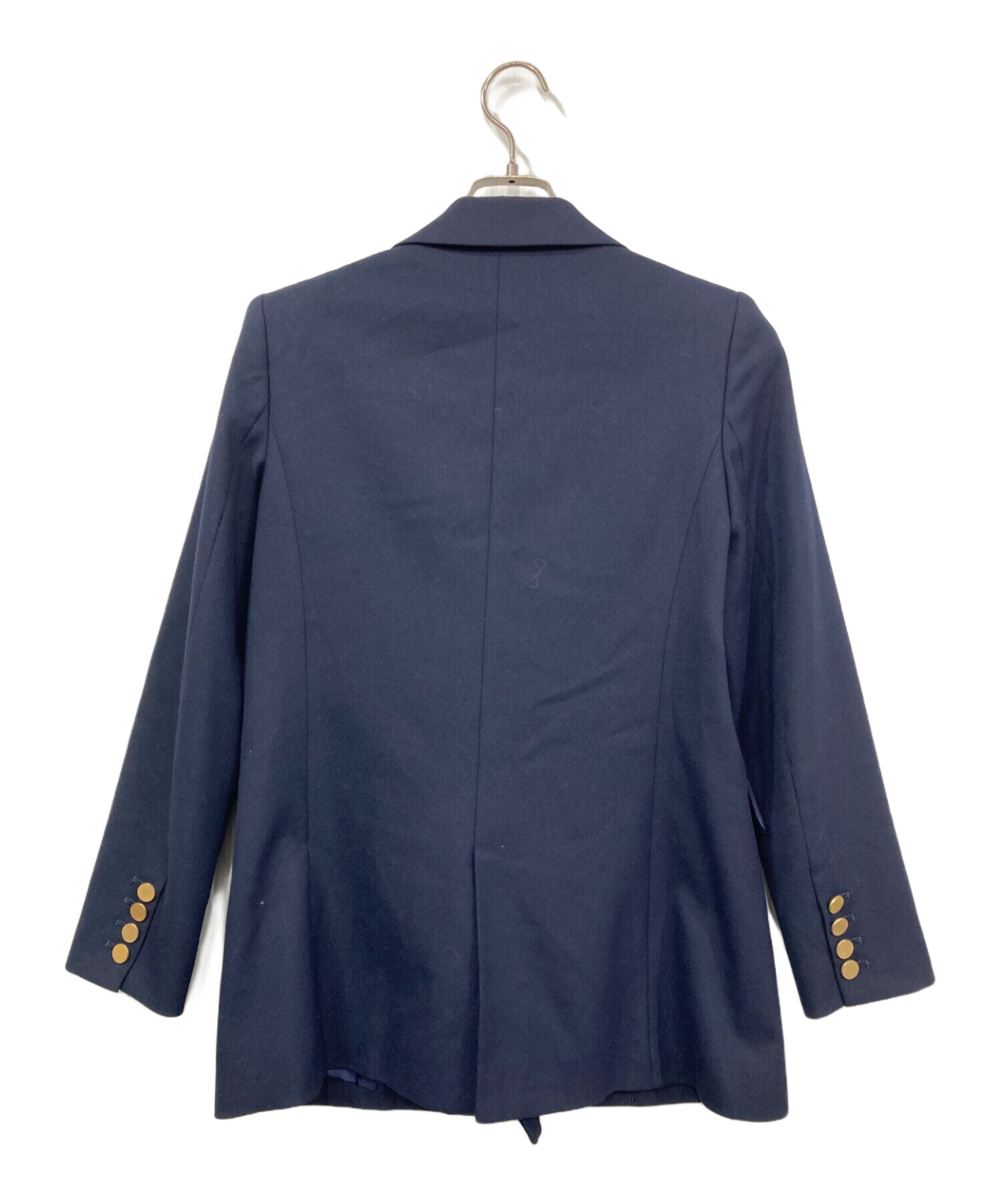 allurevilleネイビー ダブルジャケット size1 美品 紺ブレ 中古・古着通販】allureville (アルアバイル) ウールライクPEダブル