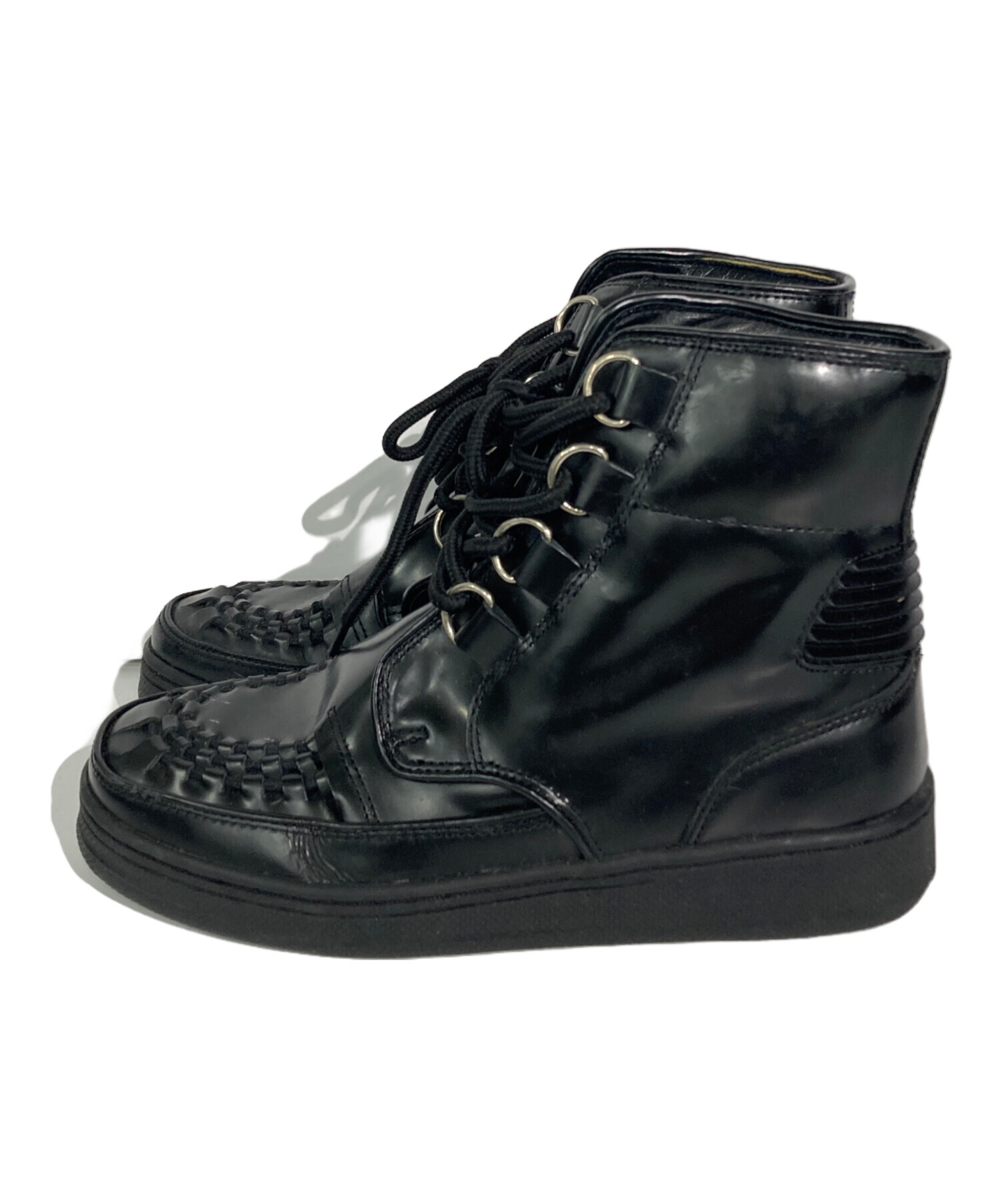 【美品】リミフゥ Limi feu レースアップ バックジップヒールブーツ 中古・古着通販】LIMI feu (リミフゥ) レースアップブーツ ブラック