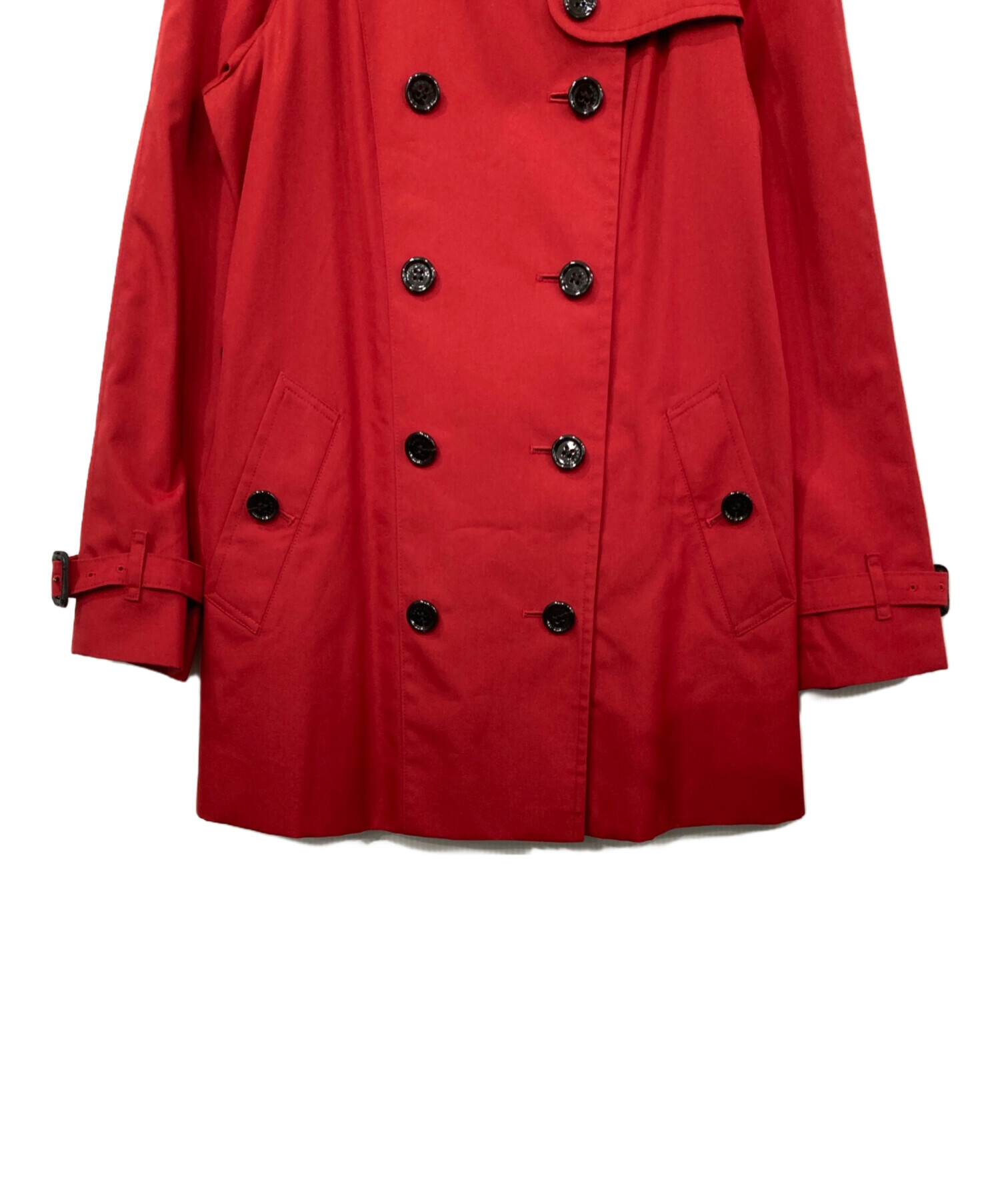 バーバリーロンドン BURBERRY パッカブルトレンチコート レッド 40 中古・古着通販】BURBERRY LONDON (バーバリーロンドン) トレンチ